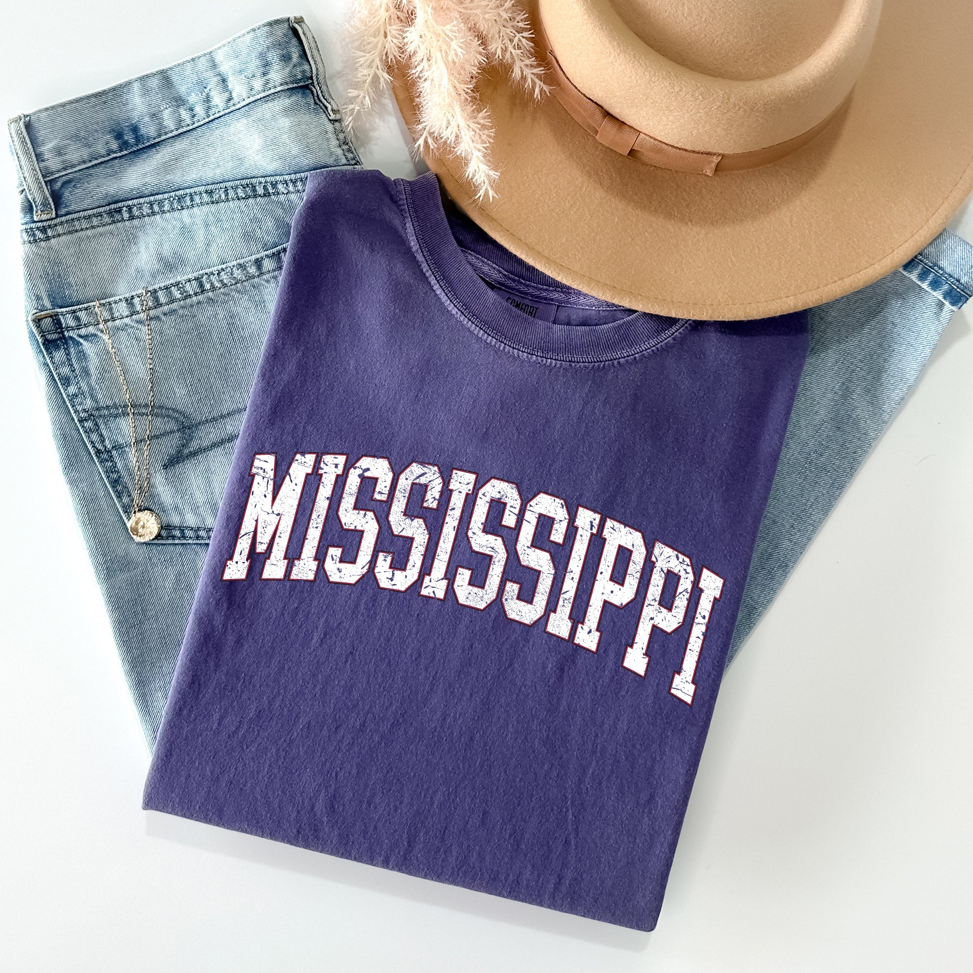 Mississippi State Football Game Day Tailgate Party University Pride Comfort Colors Tee