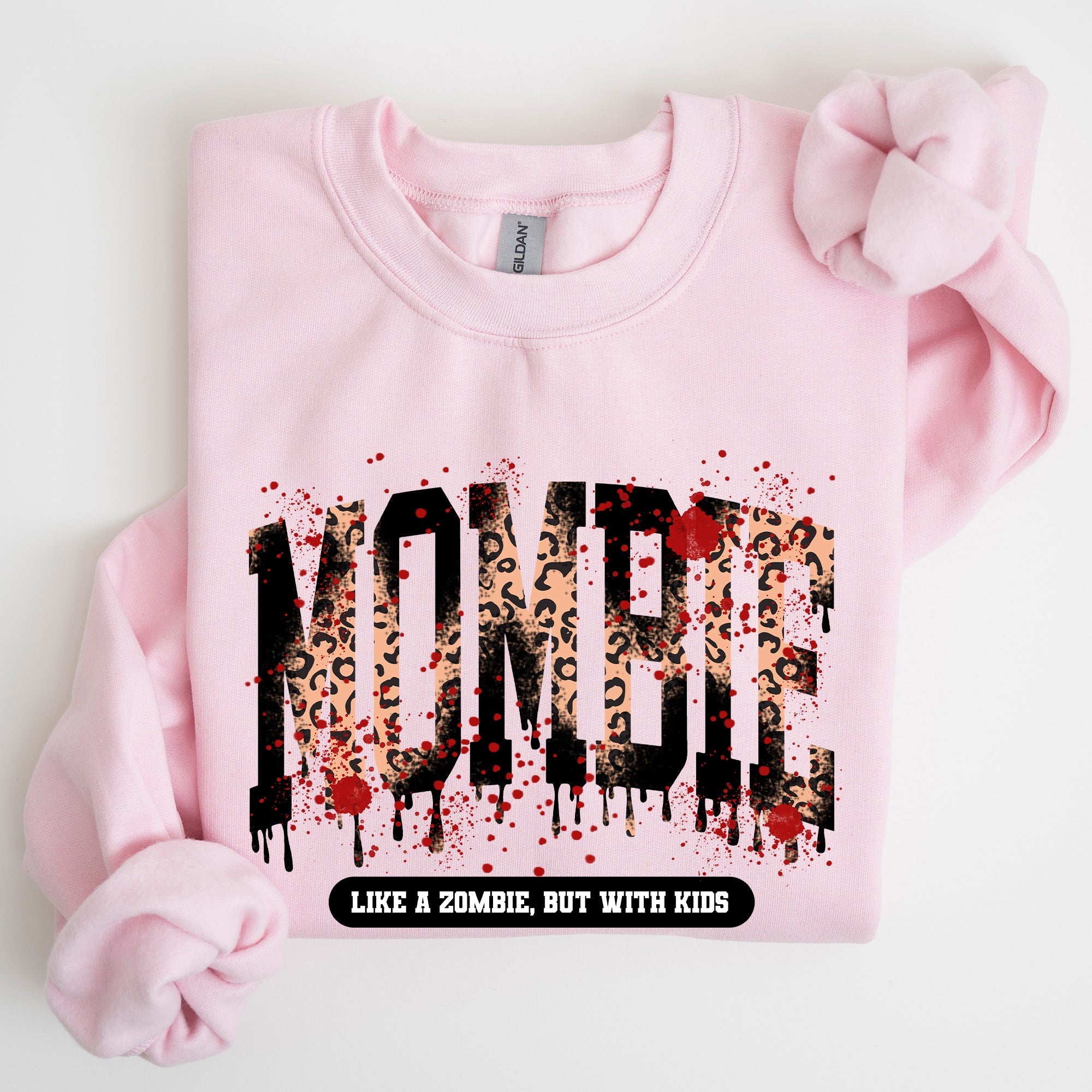 Mombie Like A Zombie But With Kids Halloween Spooky Mom Life Witch Graphic Sweatshirt