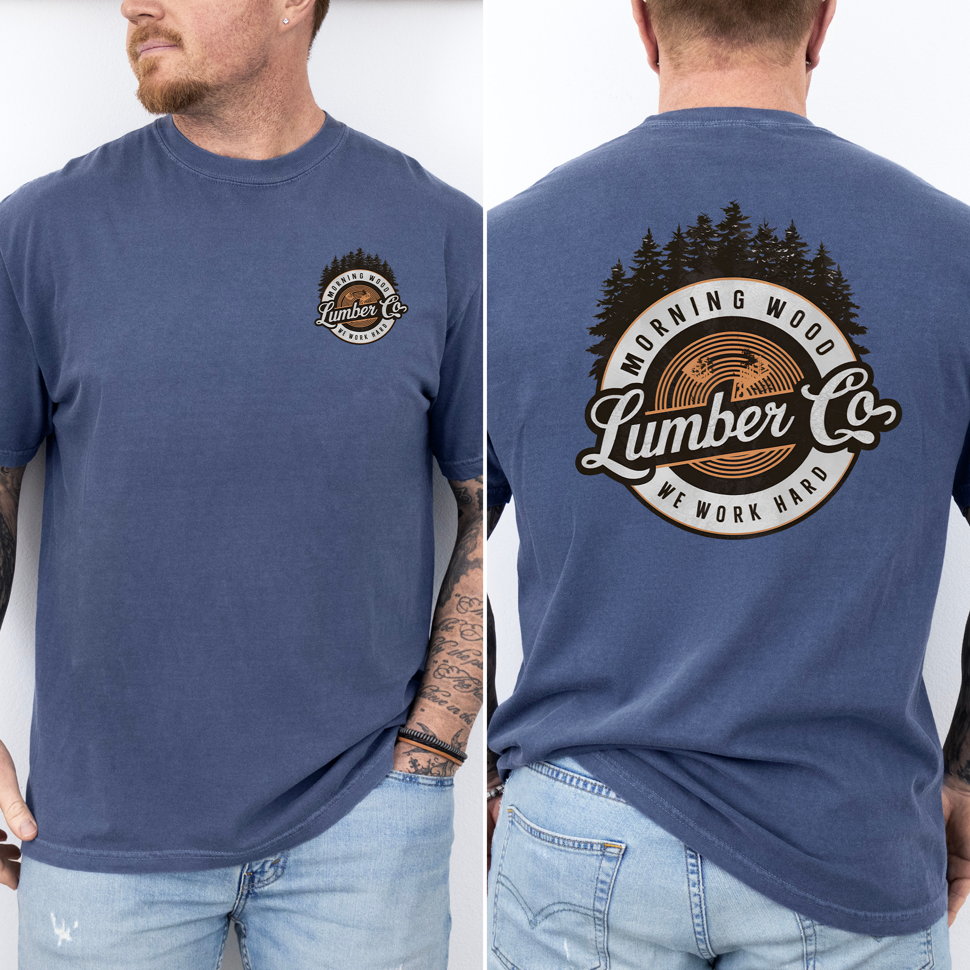 Morning Wood Lumber For Dads And Guys Funny Lumberjack Gift For Fathers Comfort Colors Tee