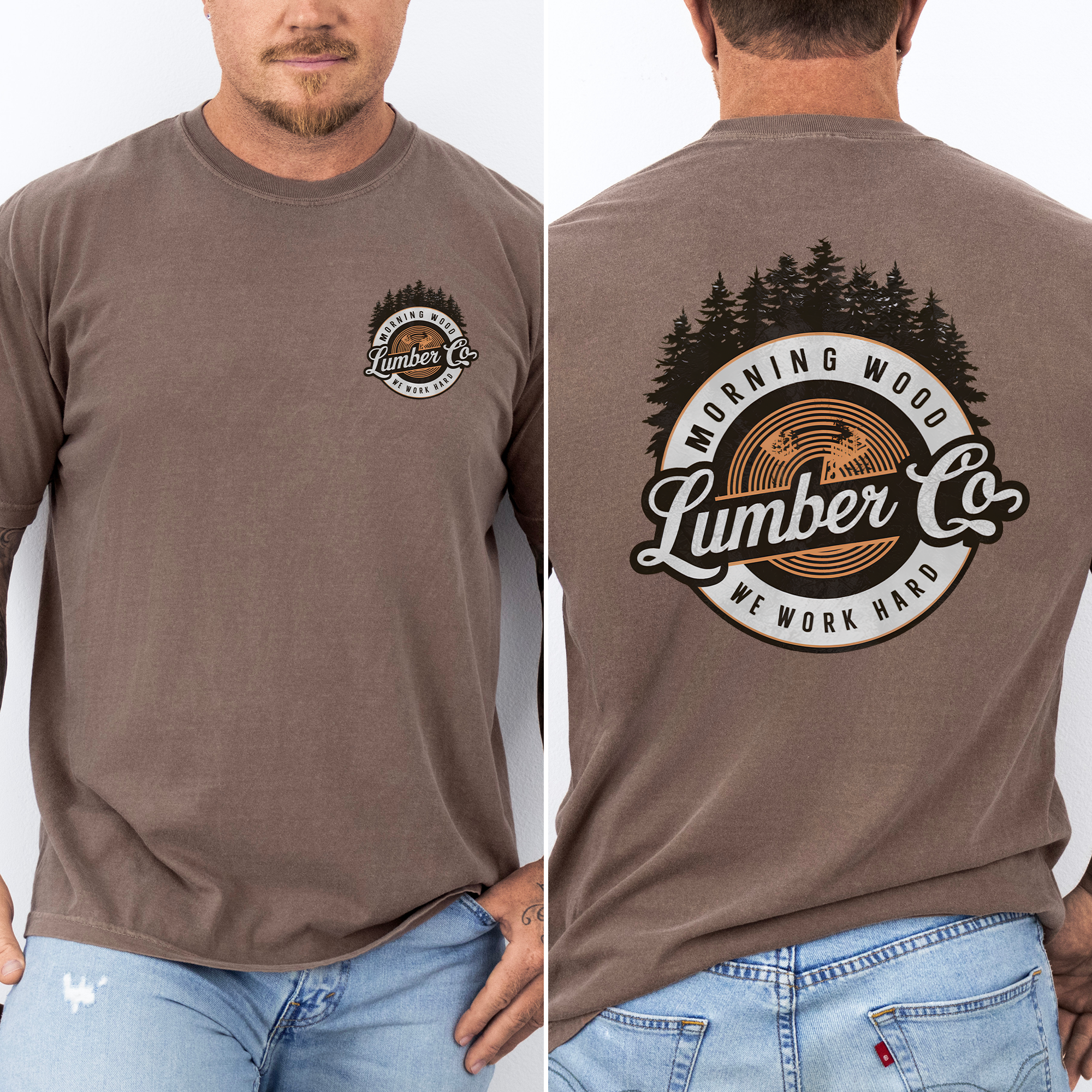 Morning Wood Lumber For Dads And Guys Funny Lumberjack Gift For Fathers Comfort Colors Tee
