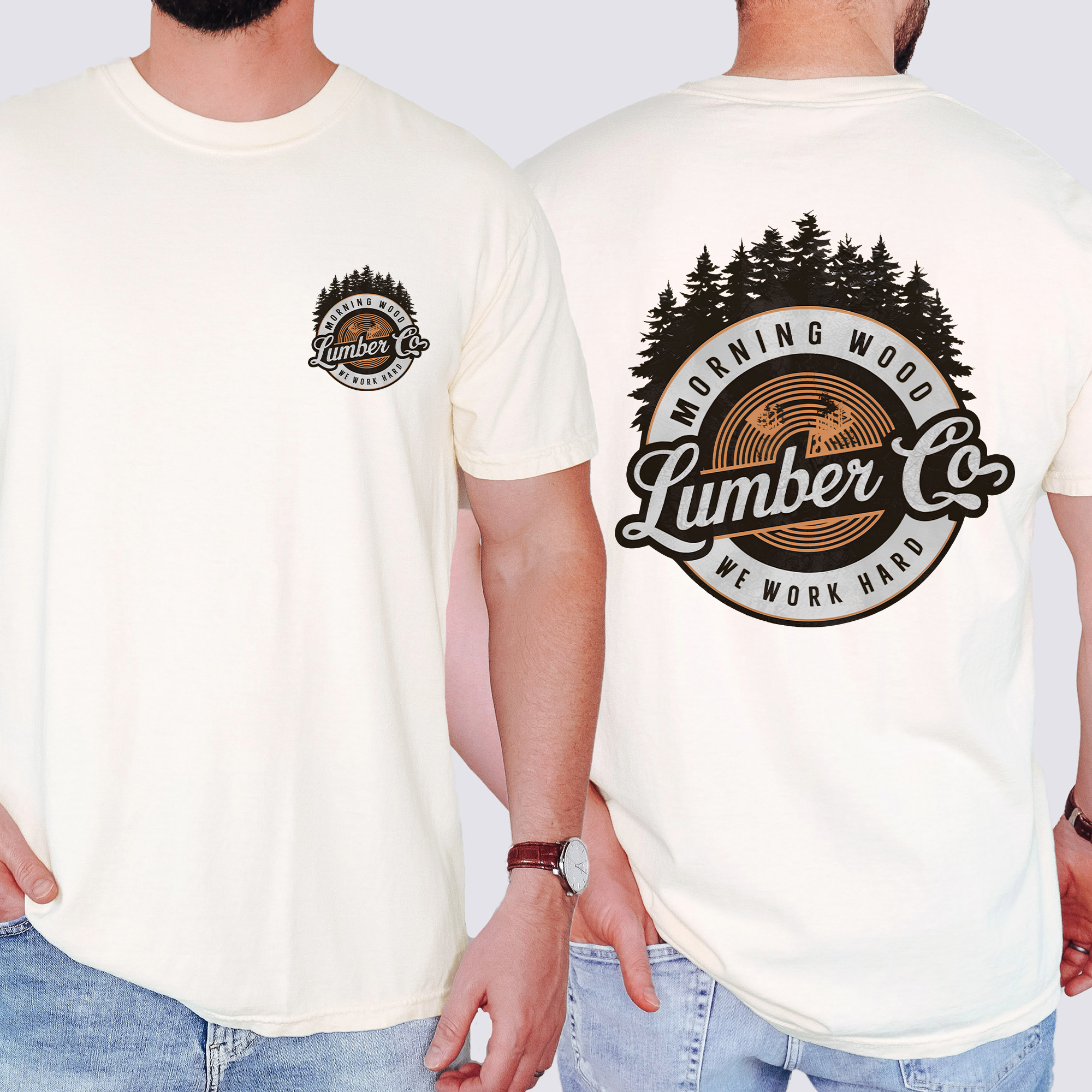 Morning Wood Lumber For Dads And Guys Funny Lumberjack Gift For Fathers Comfort Colors Tee