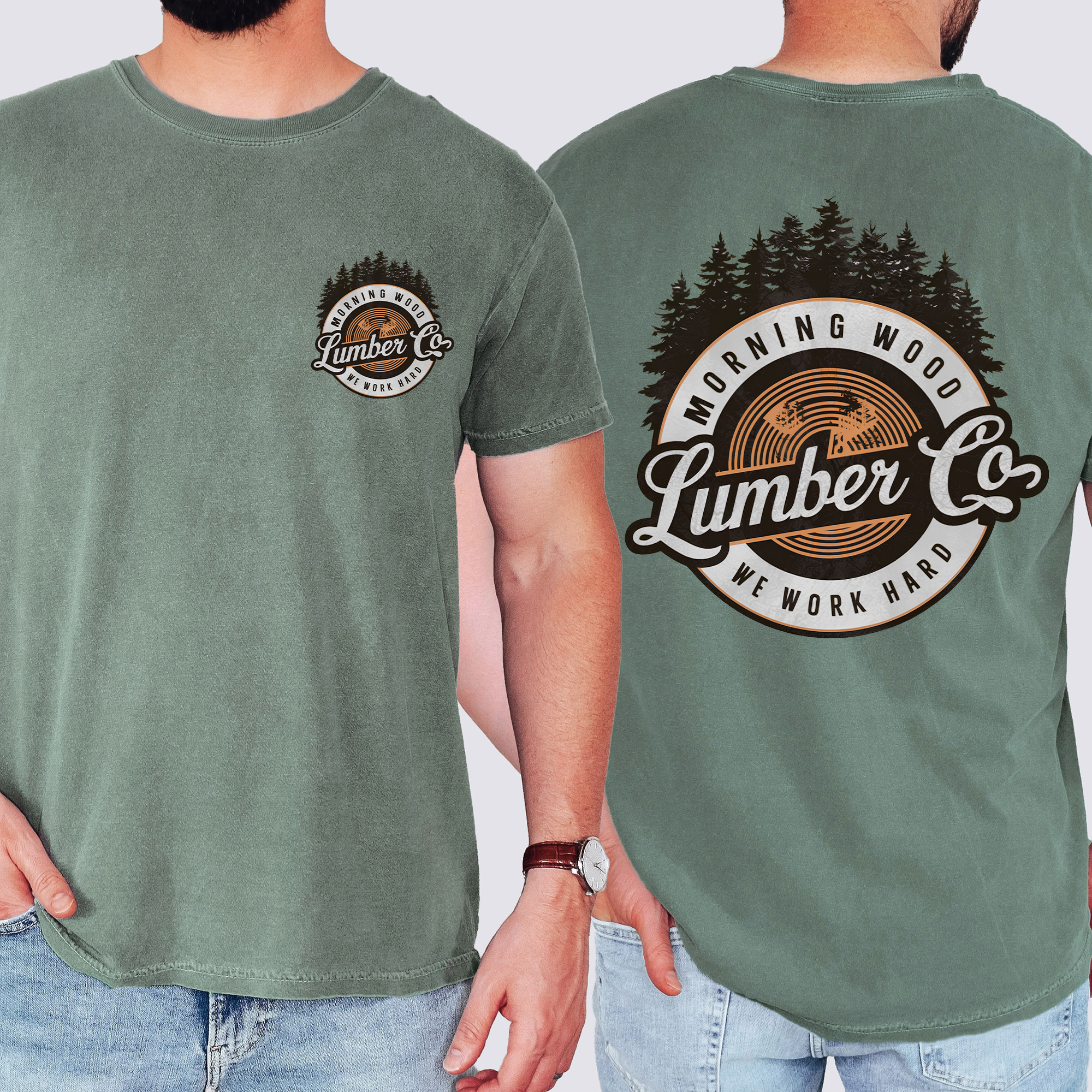 Morning Wood Lumber For Dads And Guys Funny Lumberjack Gift For Fathers Comfort Colors Tee