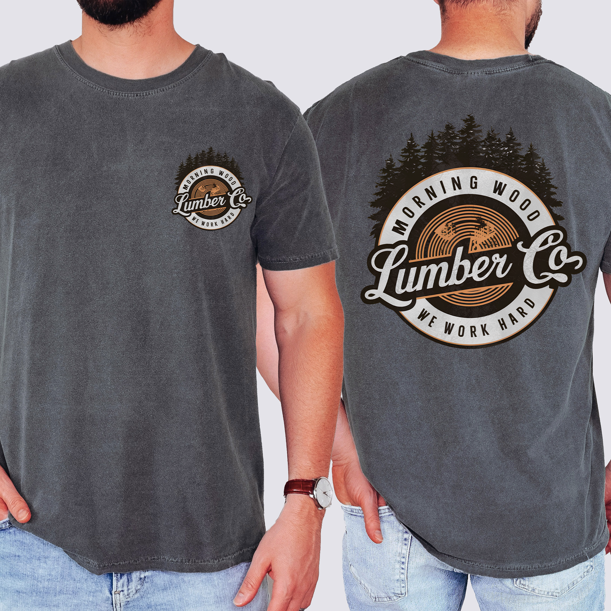 Morning Wood Lumber For Dads And Guys Funny Lumberjack Gift For Fathers Comfort Colors Tee