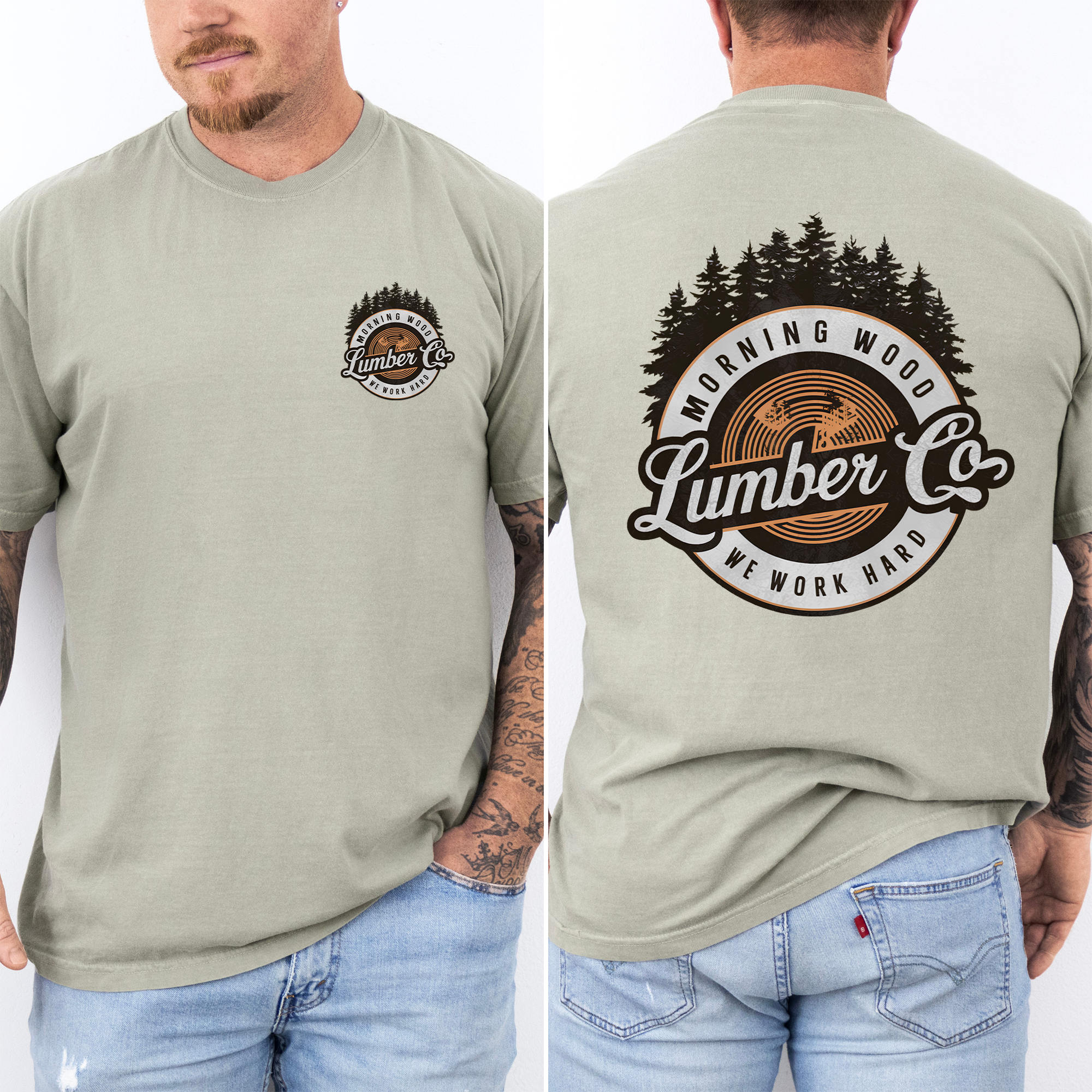 Morning Wood Lumber For Dads And Guys Funny Lumberjack Gift For Fathers Comfort Colors Tee