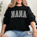 Nana Faux Lace Coquette Varsity Mother's Day Elegant Vintage Cozy Edition Sweatshirt