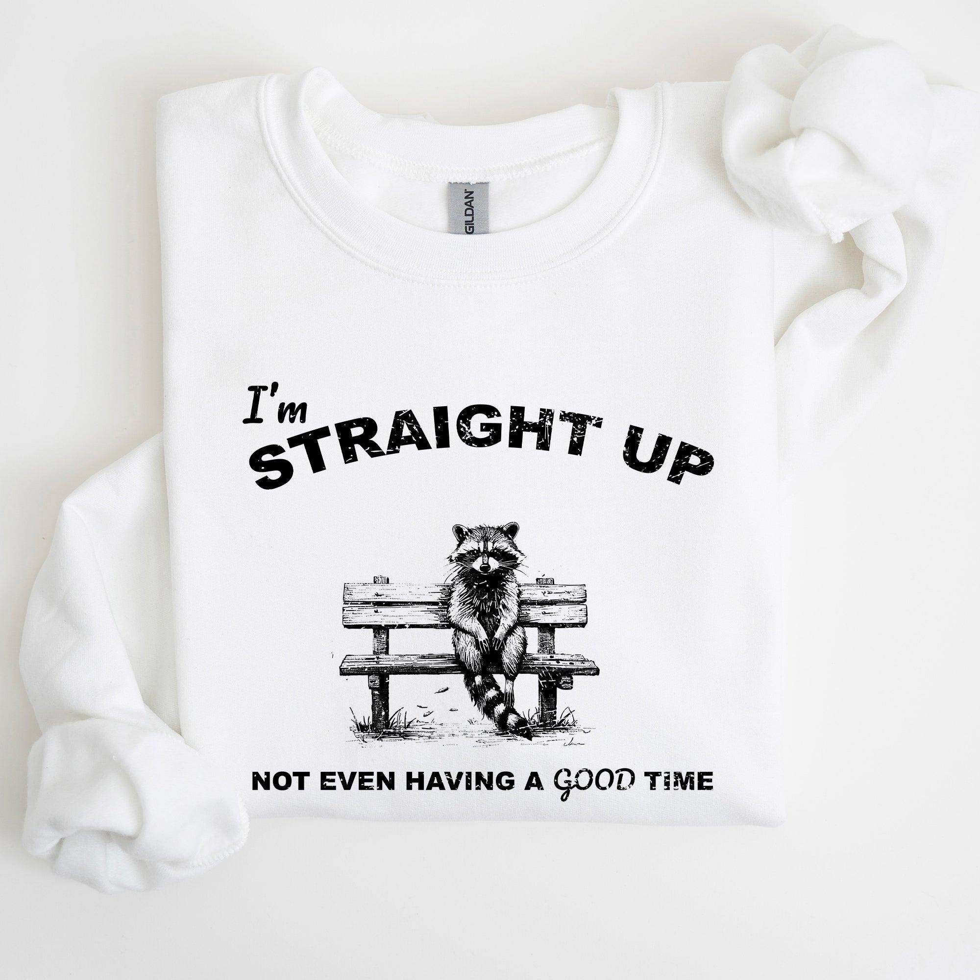 Not Having A Good Time Raccoon Meme Expression Of Internet Humor Edition Sweatshirt