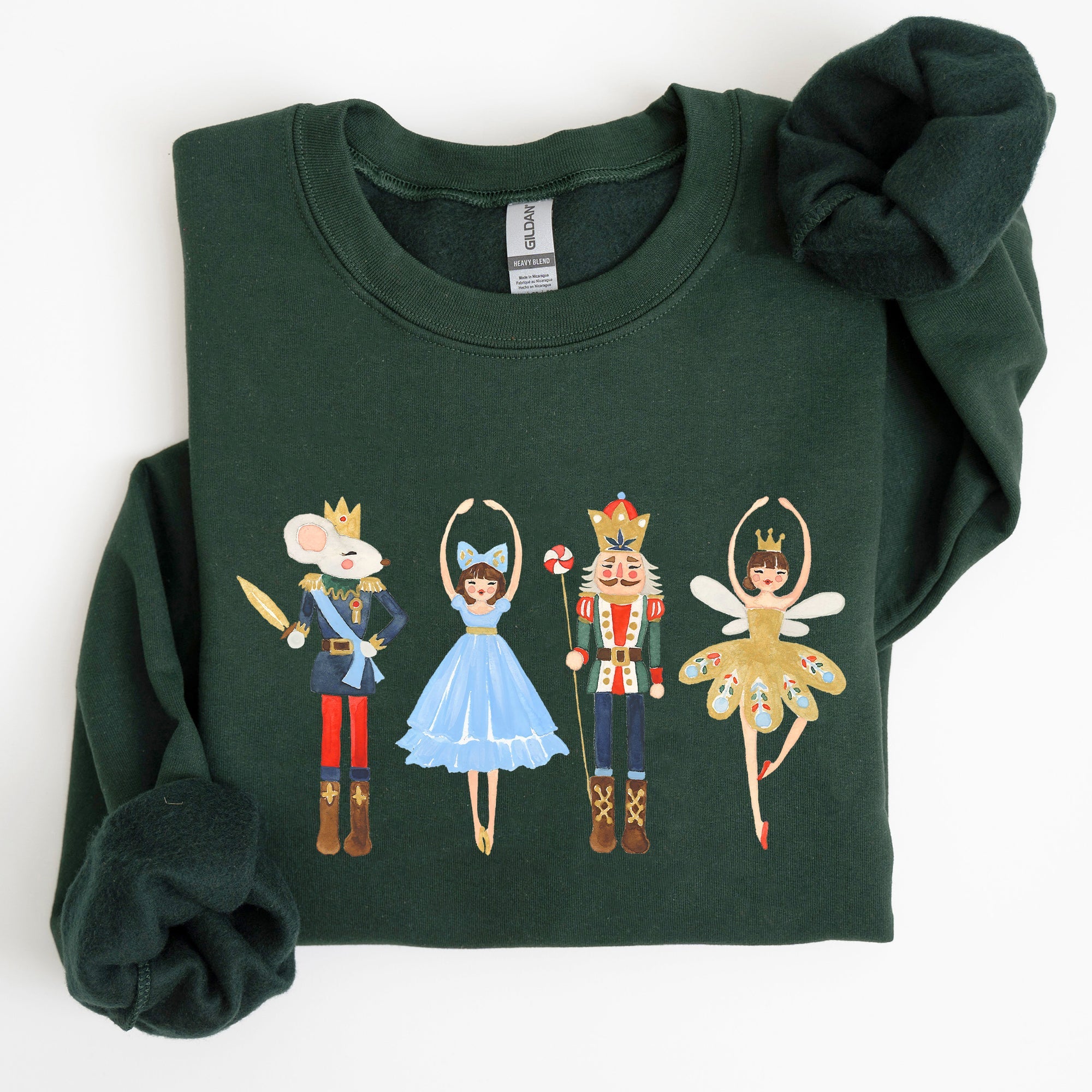 Nutcracker Christmas Sugar Plum Fairy Noel Santa Winter Ballerina Xmas Ballet Sweatshirt