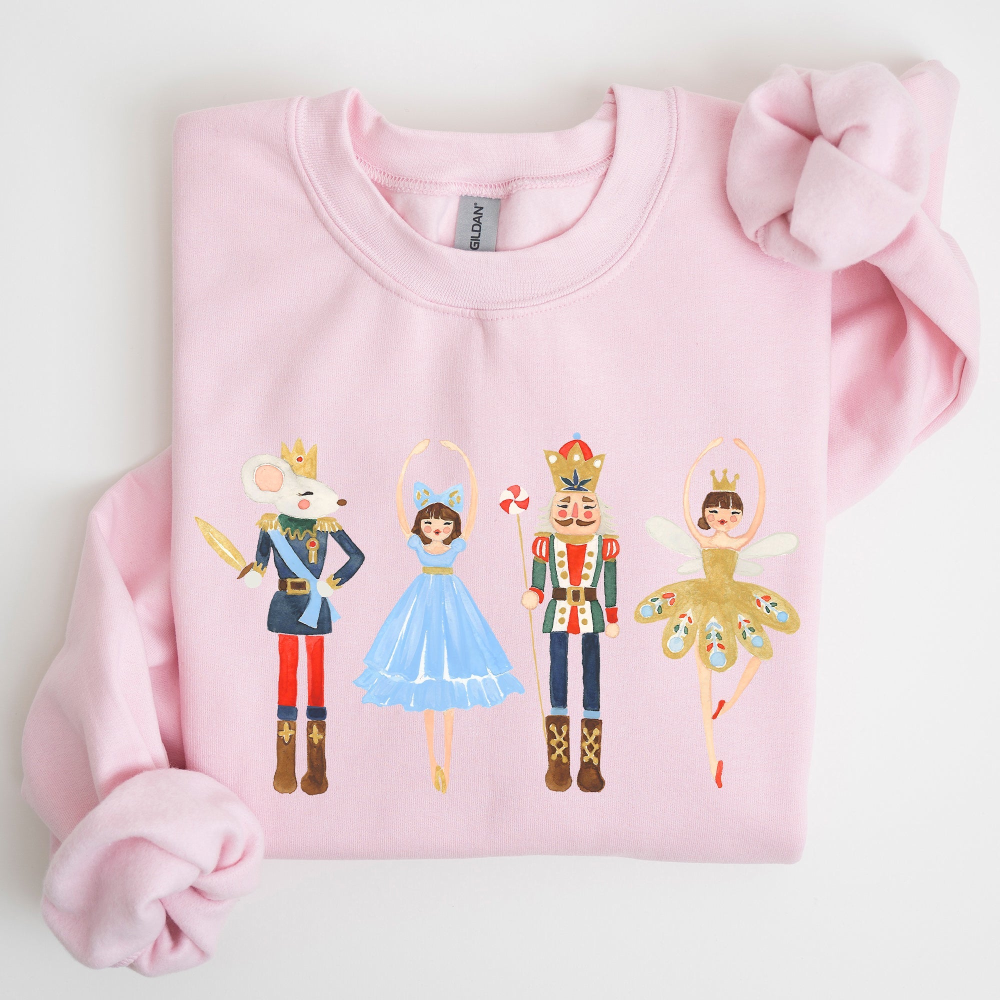 Nutcracker Christmas Sugar Plum Fairy Noel Santa Winter Ballerina Xmas Ballet Sweatshirt