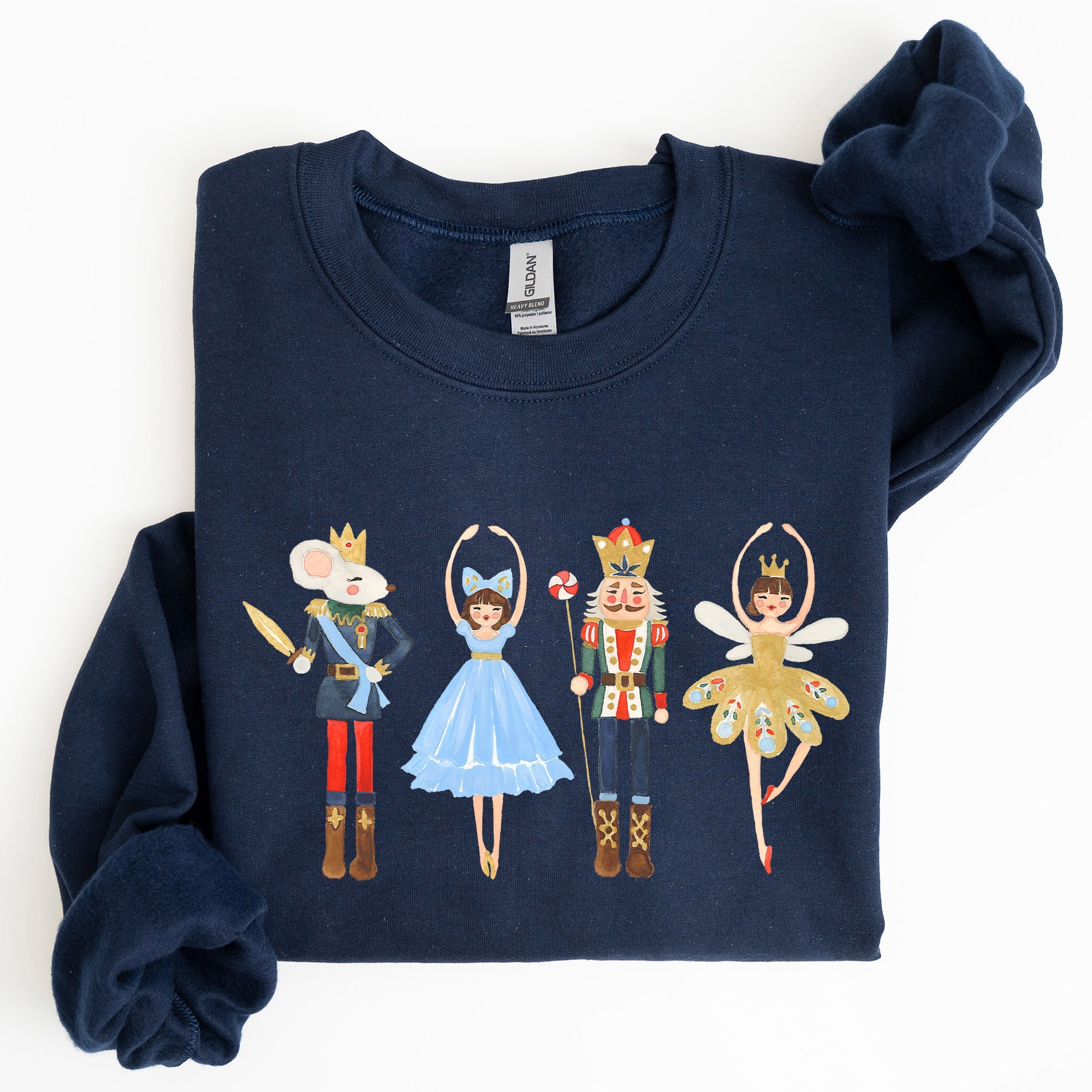 Nutcracker Christmas Sugar Plum Fairy Noel Santa Winter Ballerina Xmas Ballet Sweatshirt
