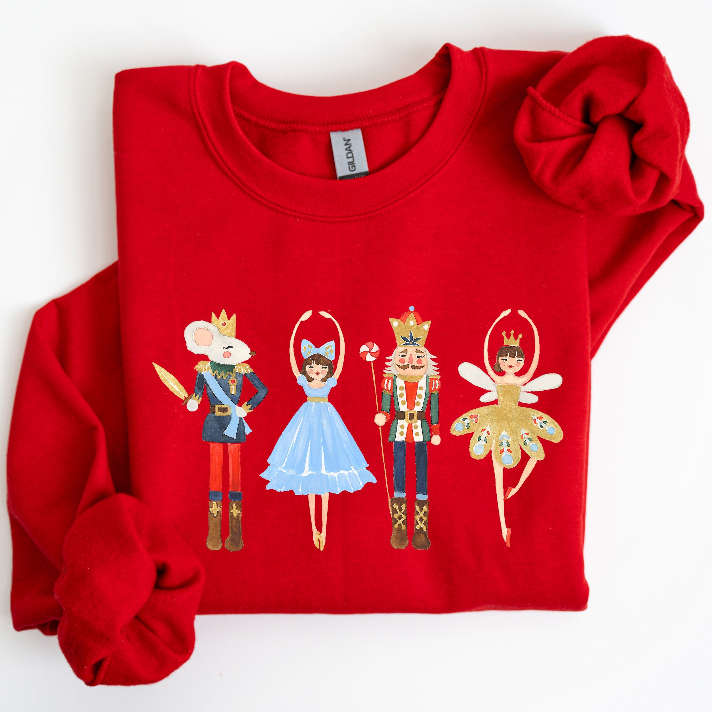 Nutcracker Christmas Sugar Plum Fairy Noel Santa Winter Ballerina Xmas Ballet Sweatshirt