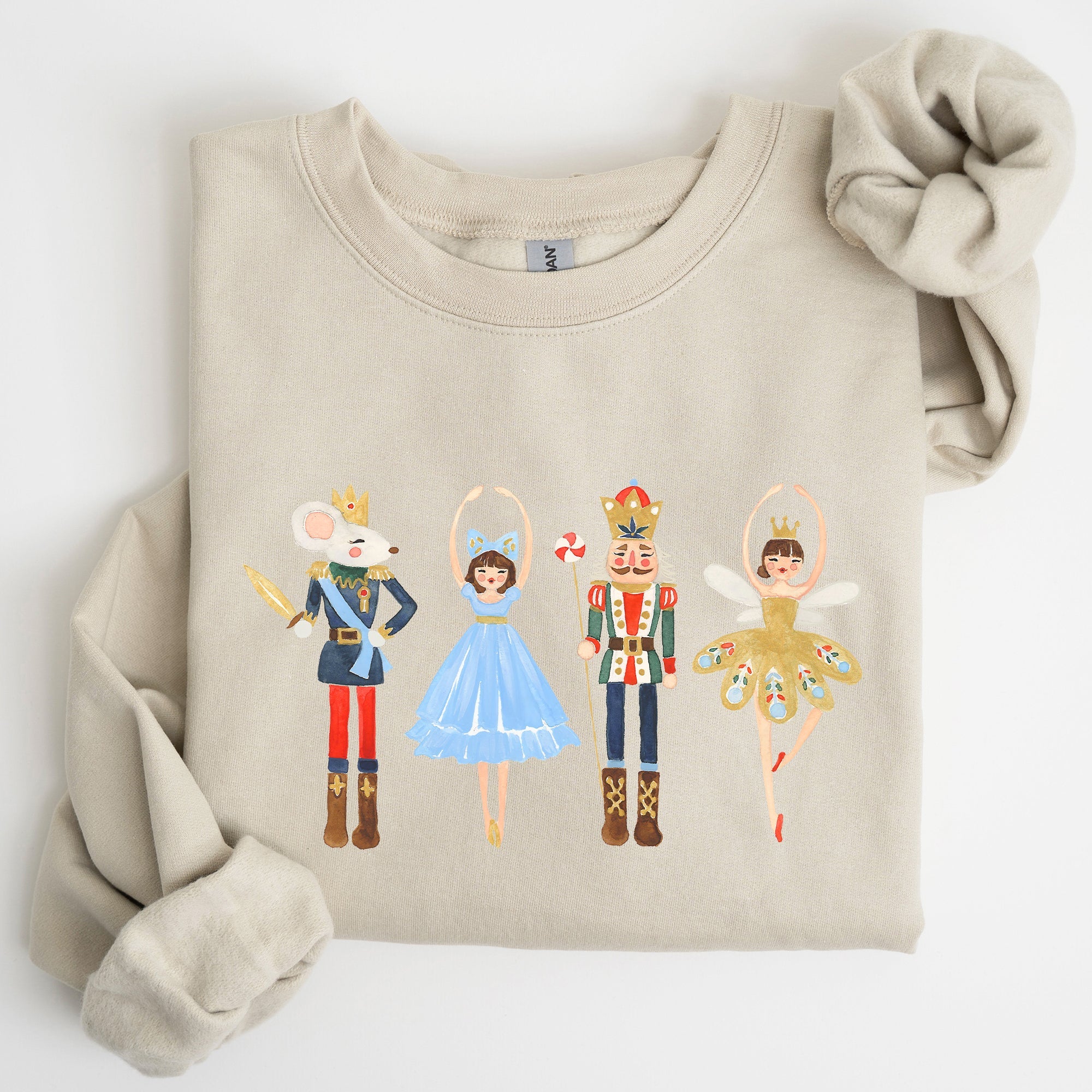 Nutcracker Christmas Sugar Plum Fairy Noel Santa Winter Ballerina Xmas Ballet Sweatshirt