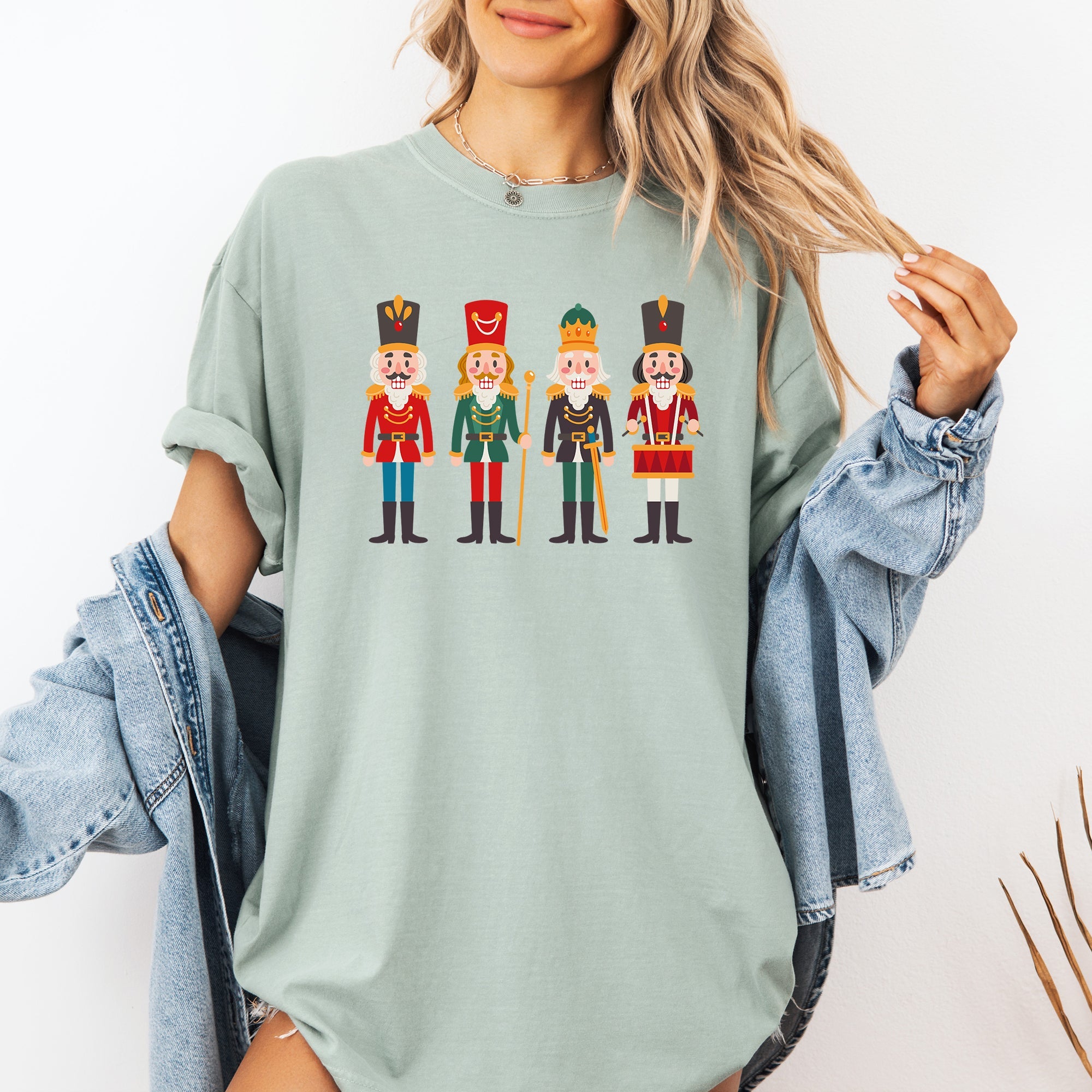 Nutcrackers Christmas Classic Winter Decorations Holiday Theme Comfort Colors Tee