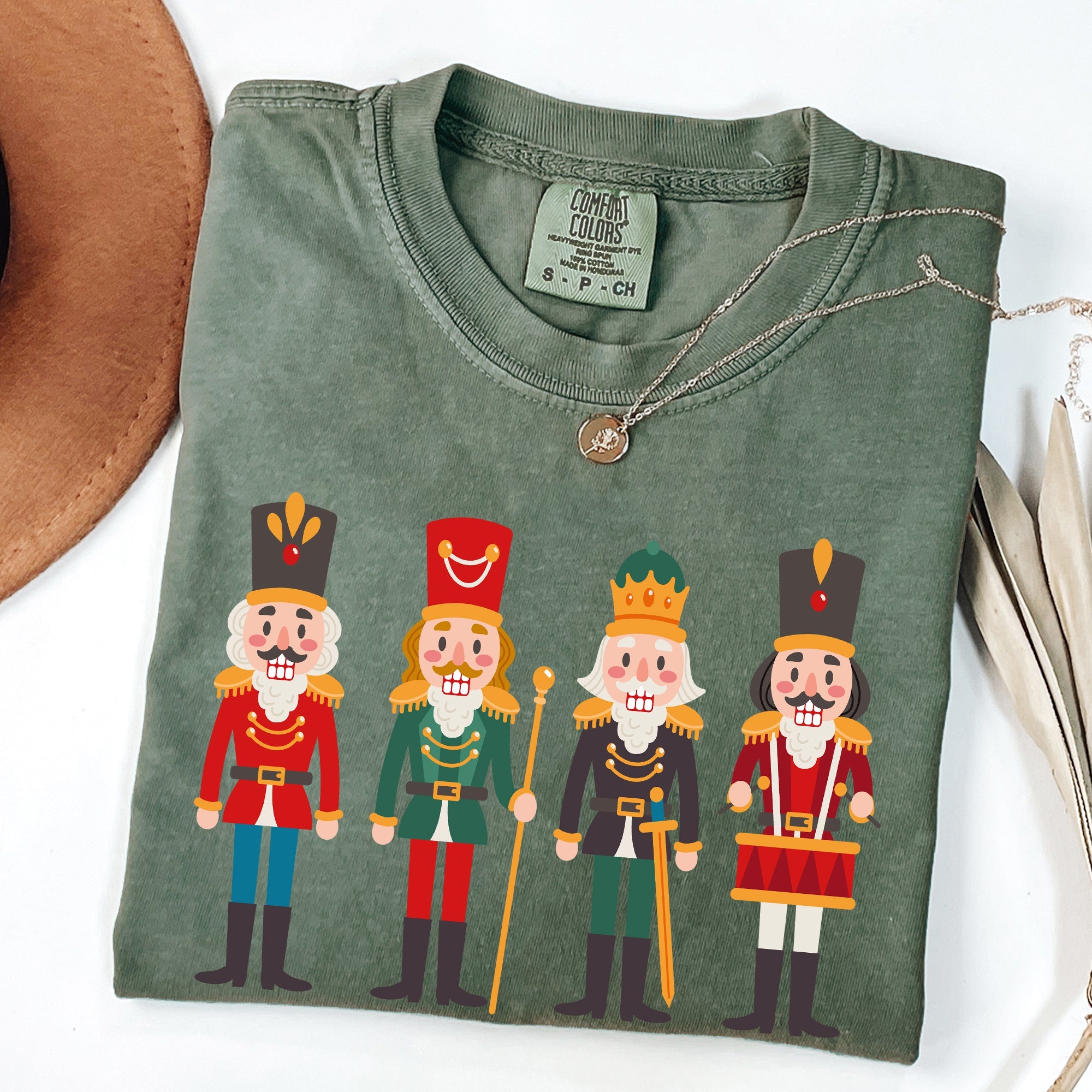 Nutcrackers Christmas Classic Winter Decorations Holiday Theme Comfort Colors Tee