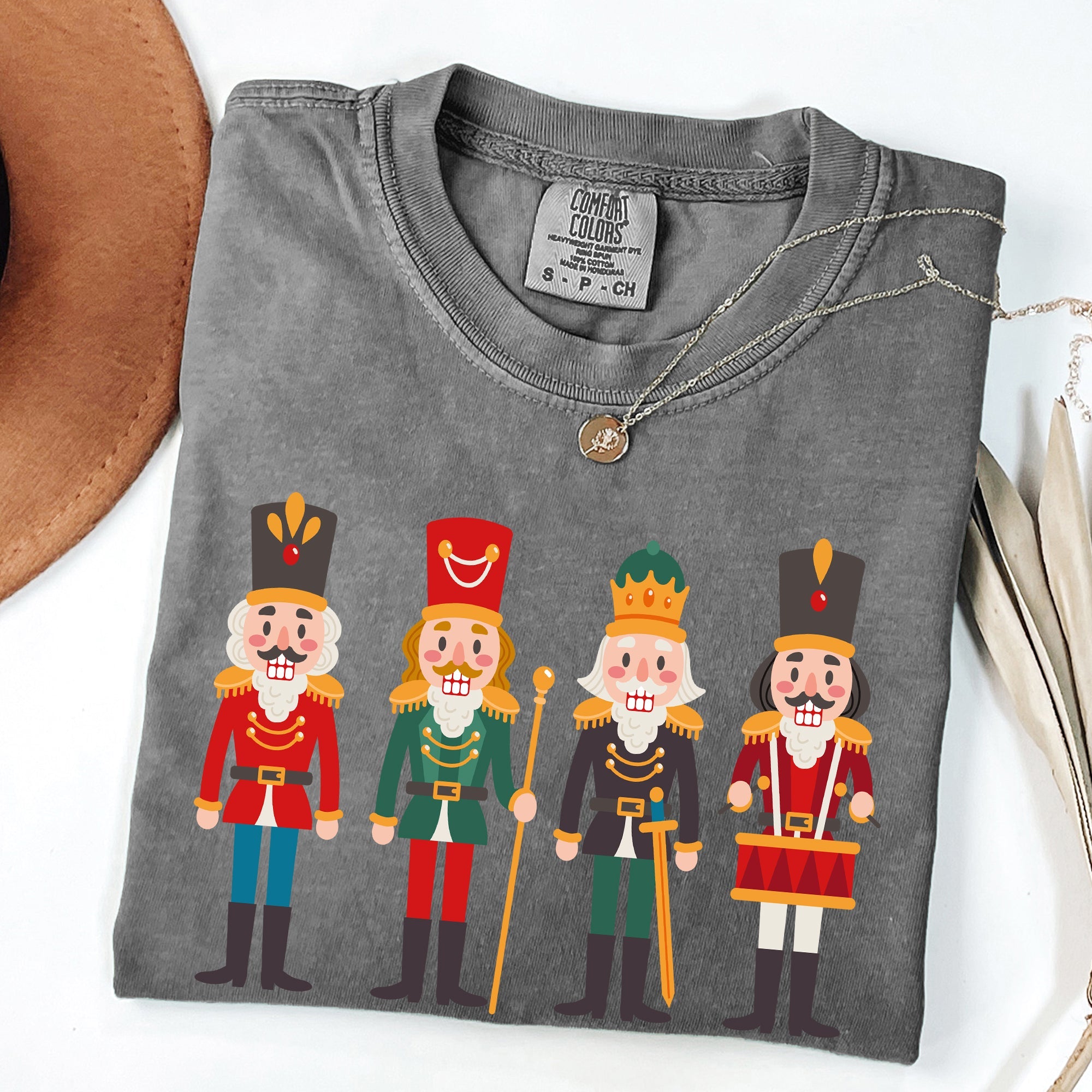 Nutcrackers Christmas Classic Winter Decorations Holiday Theme Comfort Colors Tee