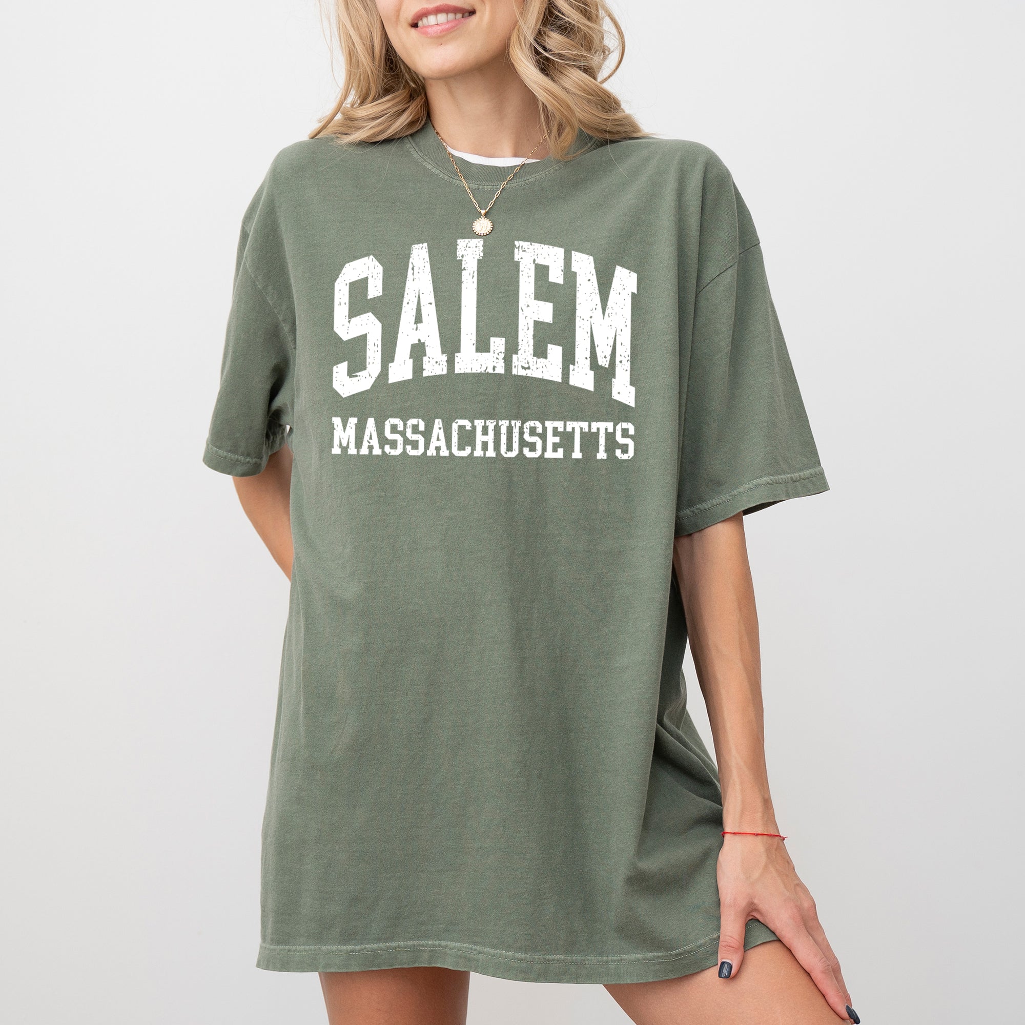Salem Massachusetts Witch Meme Halloween Spooky Nostalgia Vintage Comfort Colors Tee