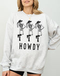 Howdy Skeleton Cowboy Ghost Funny Witch Aesthetic Meme Halloween Spooky Costume Sweatshirt