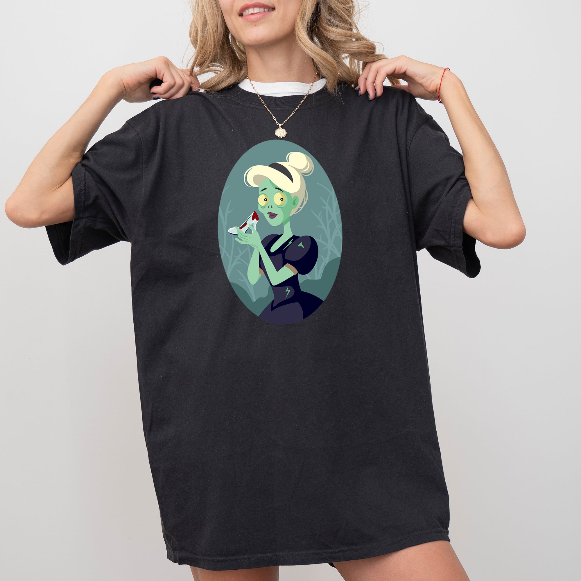 Cinderella Skeleton Witch Princess Meme Halloween Spooky Vintage Gothic Comfort Colors Tee