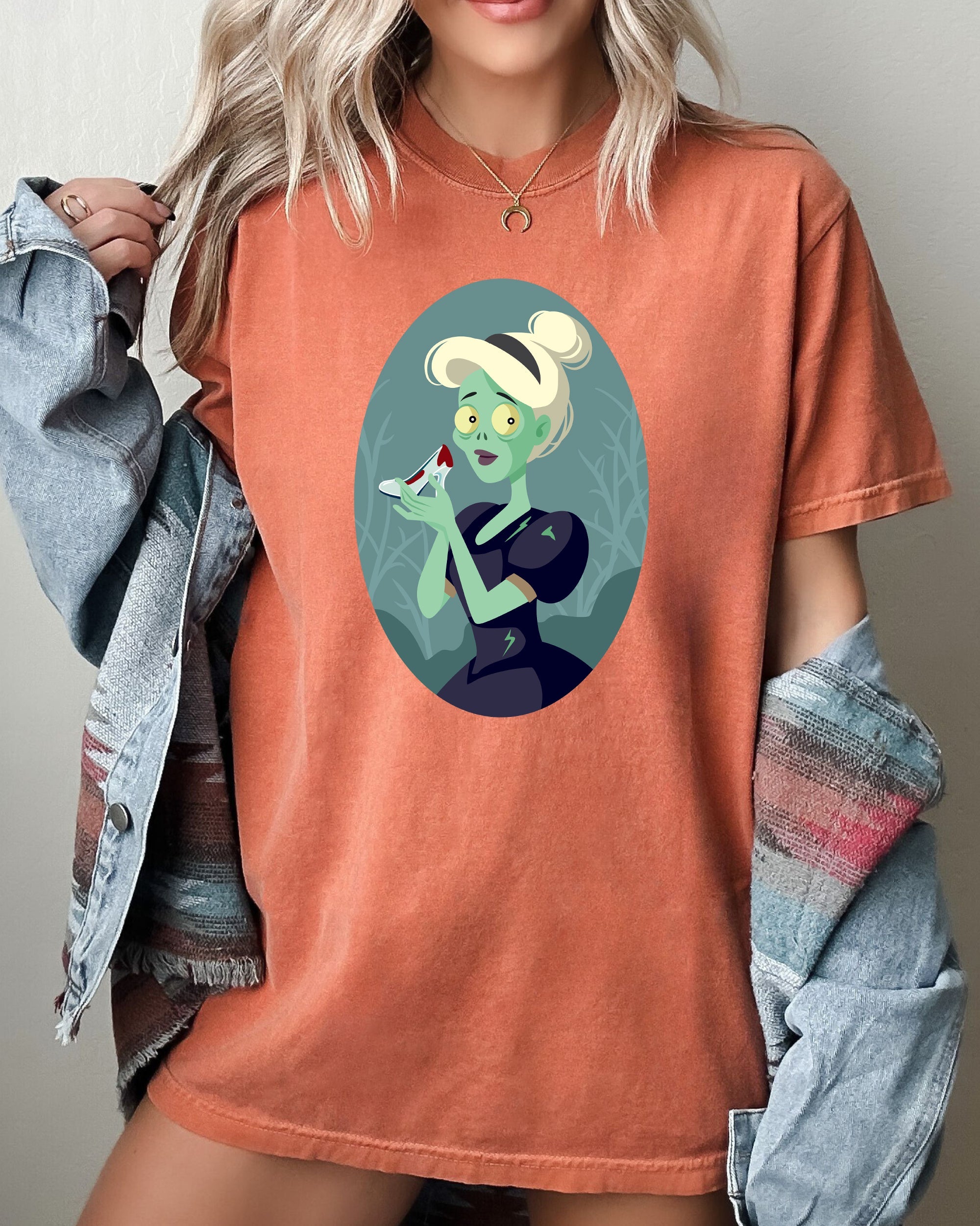 Cinderella Skeleton Witch Princess Meme Halloween Spooky Vintage Gothic Comfort Colors Tee