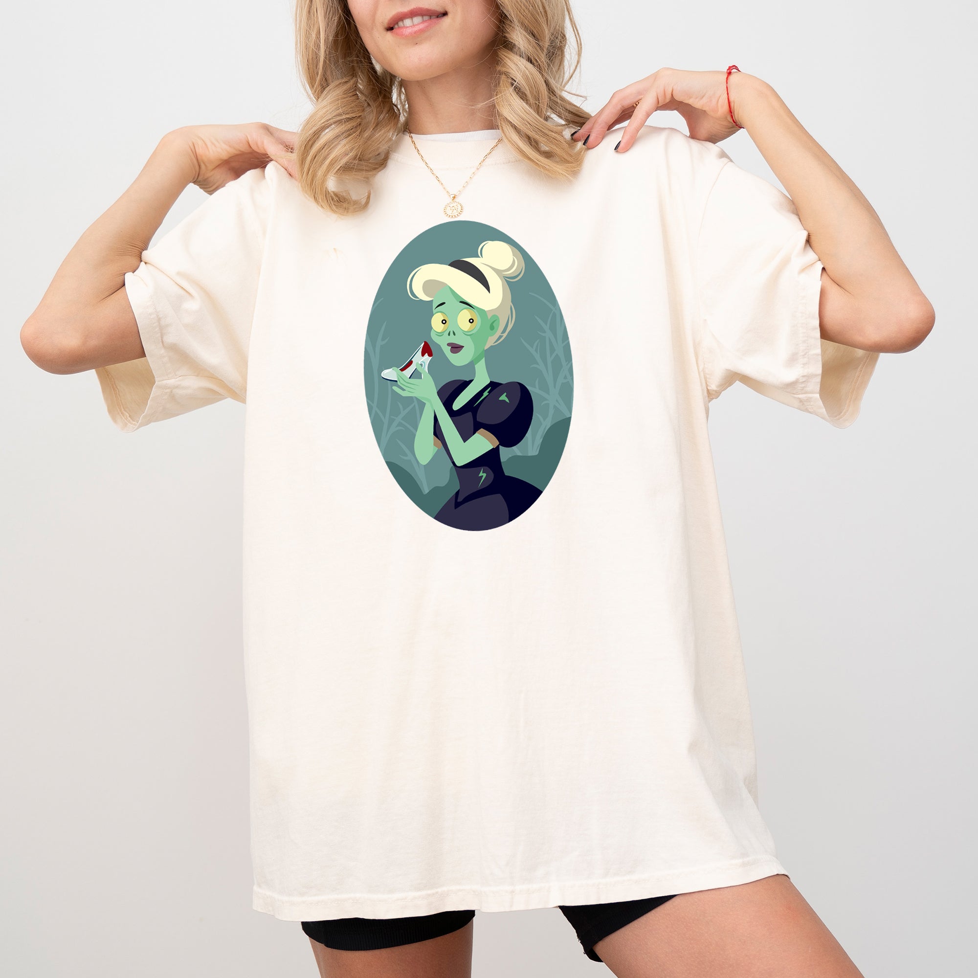 Cinderella Skeleton Witch Princess Meme Halloween Spooky Vintage Gothic Comfort Colors Tee