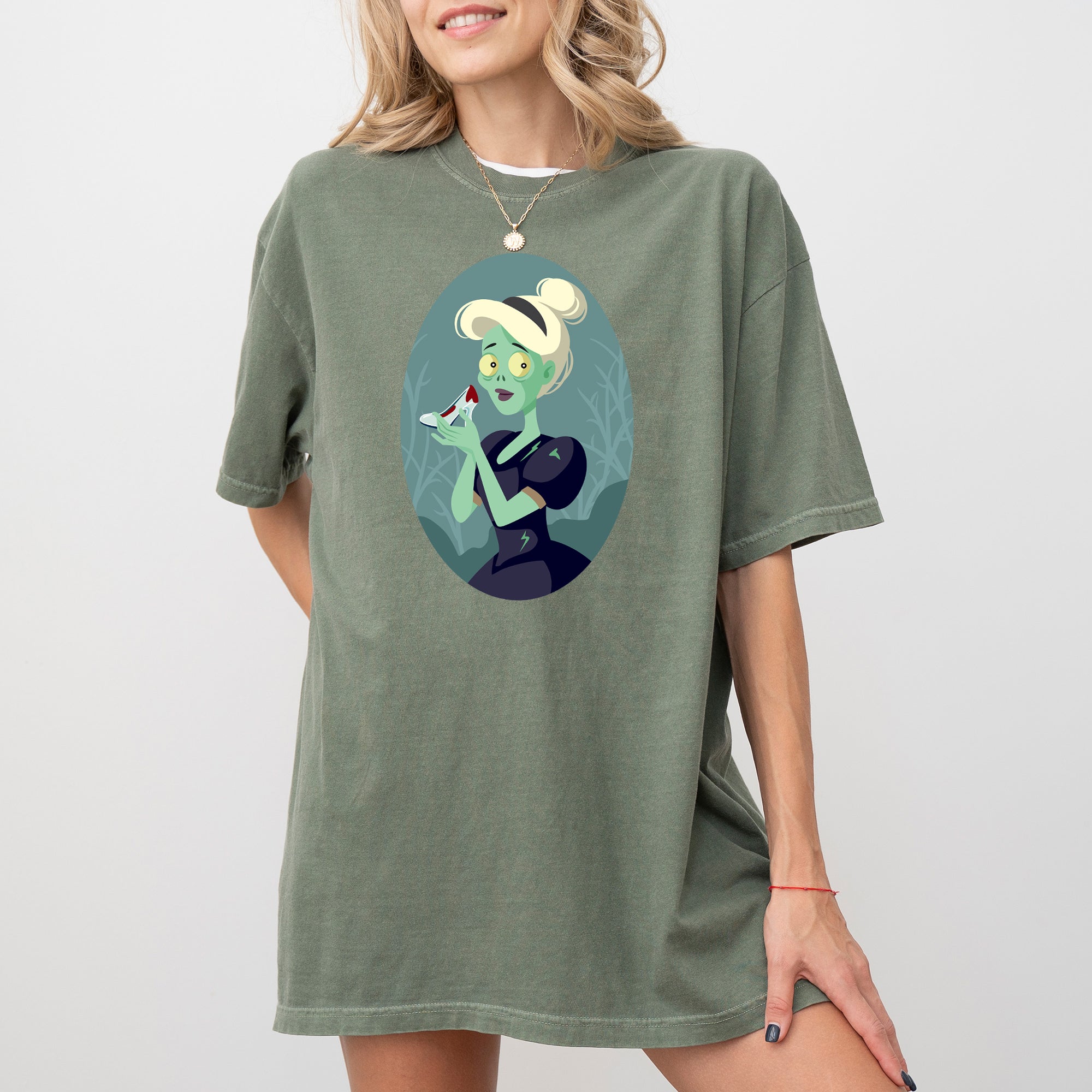 Cinderella Skeleton Witch Princess Meme Halloween Spooky Vintage Gothic Comfort Colors Tee