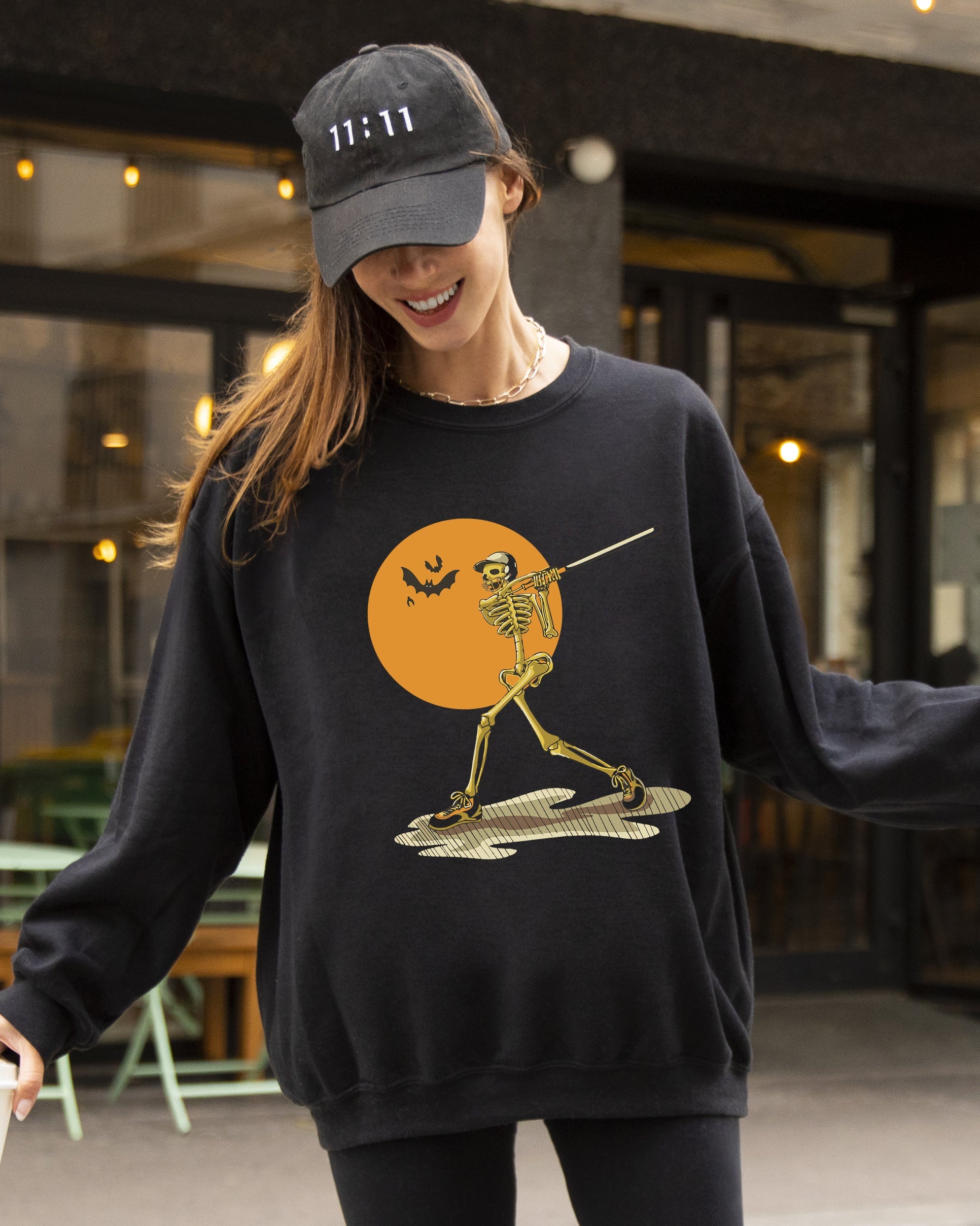 Graphic Golf Skeleton Spooky Witch Meme Halloween Costume Sorcery Edition Sweatshirt