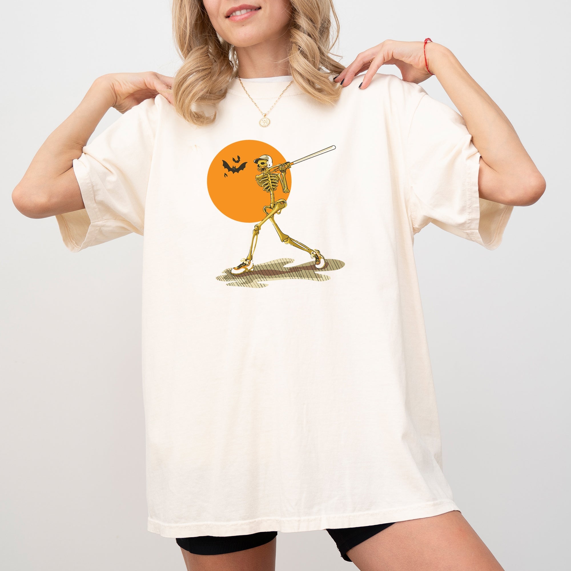 Golf Skeleton Spooky Funny Witch Halloween Meme Aesthetic Costume Comfort Colors Tee