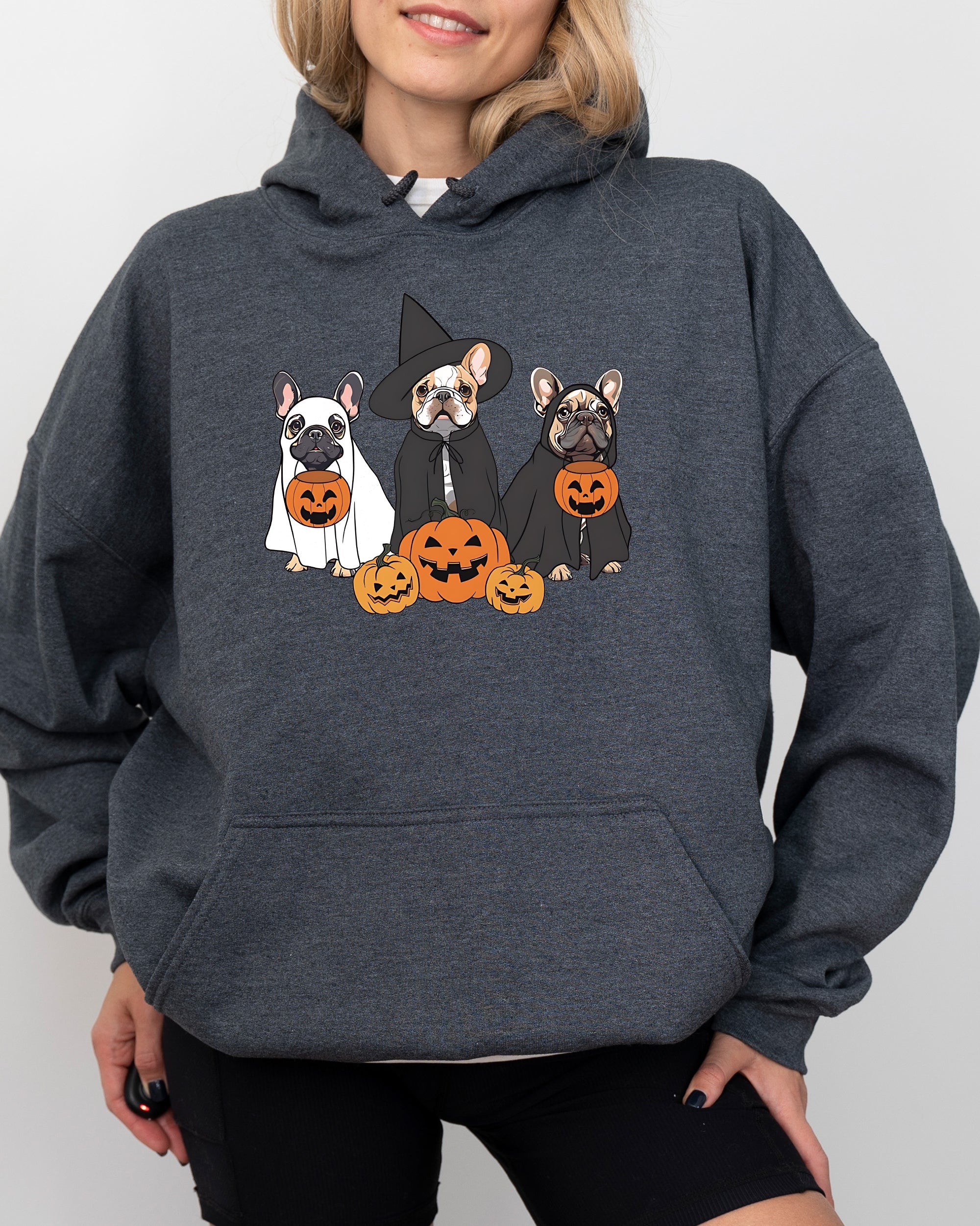 Ghost Dogs Skeleton Spooky Halloween Pumpkin Witch Costume Nightmare Night Hoodie