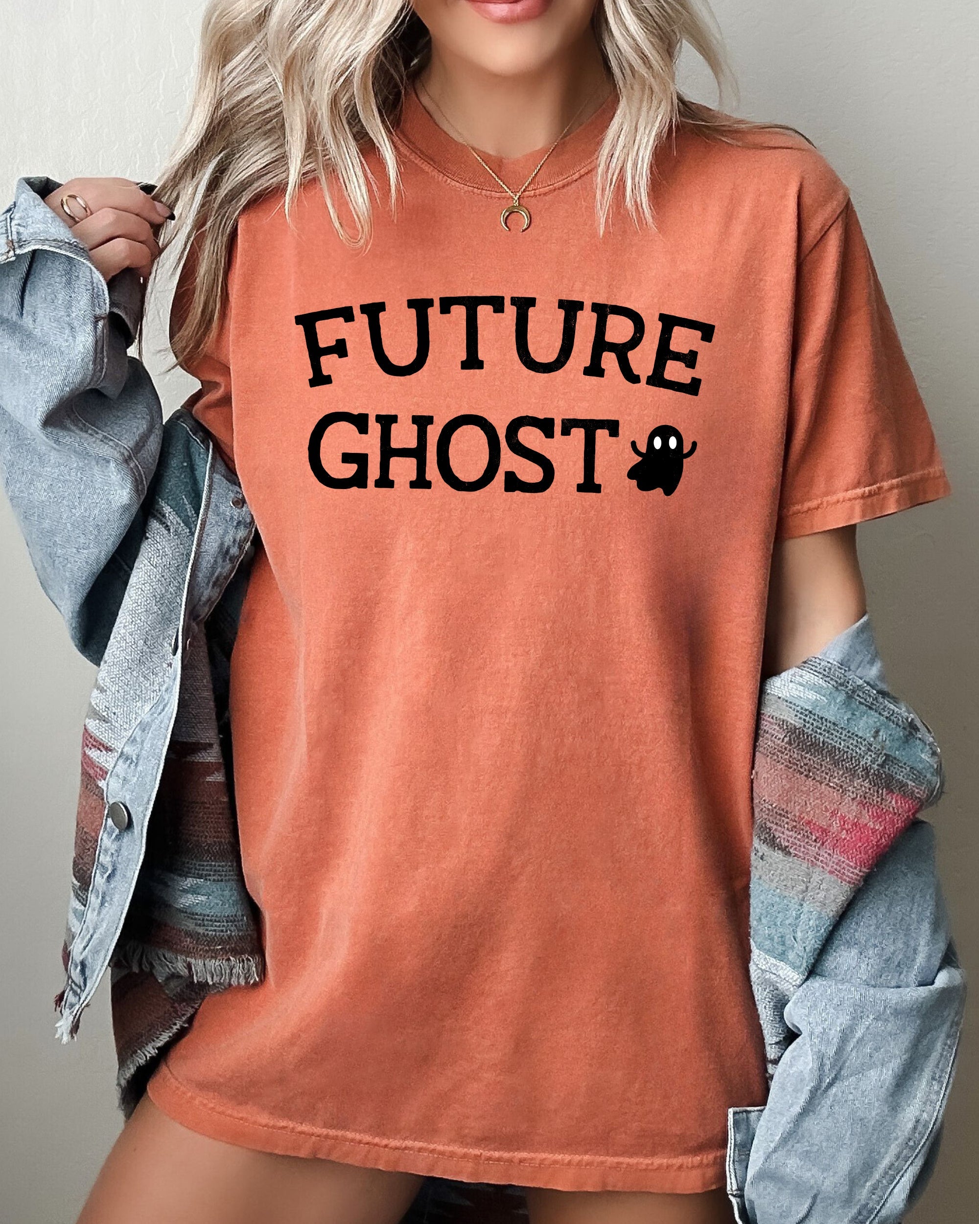Future Ghost Skeleton Halloween Witch Meme Costume Party Night Comfort Colors Tee