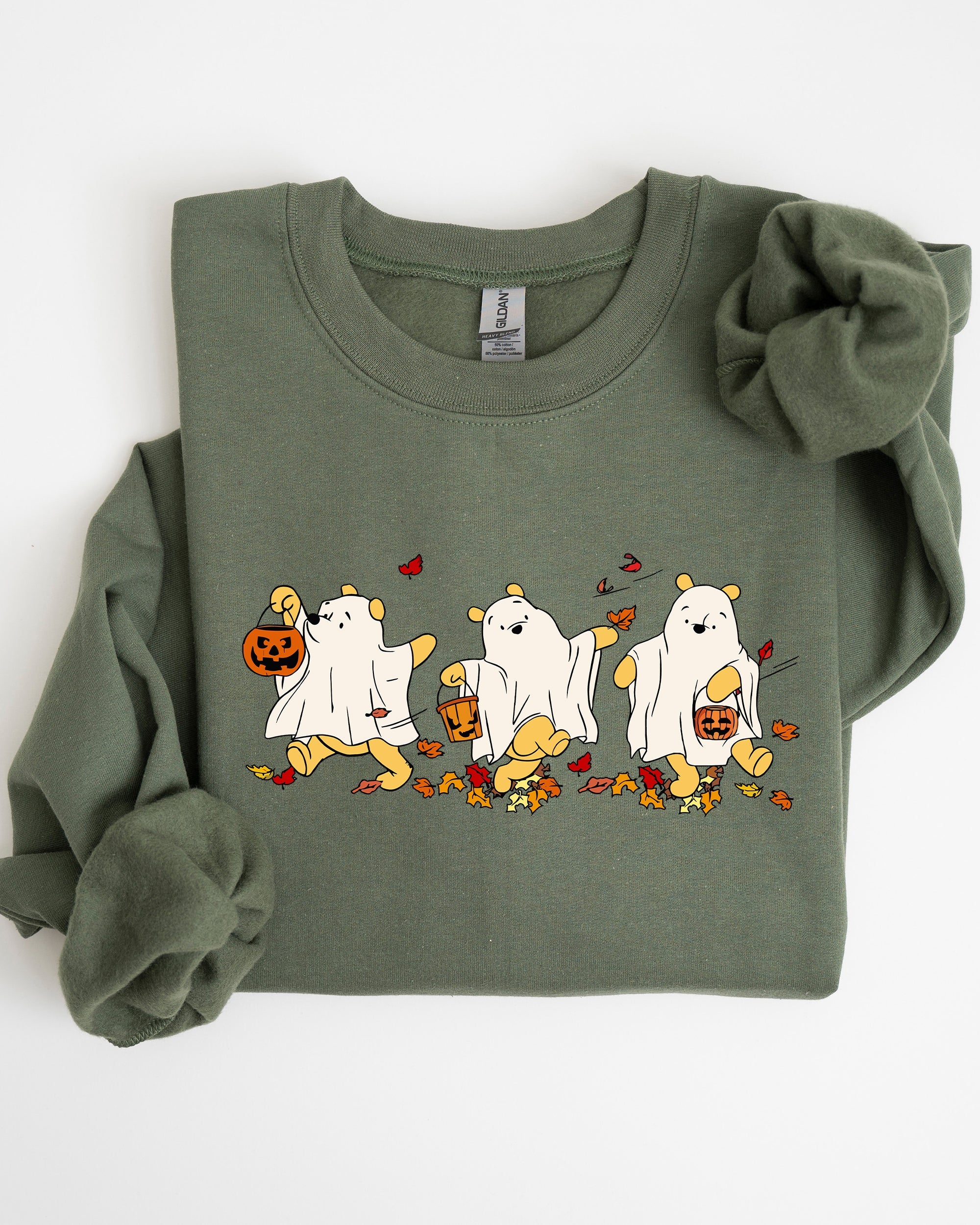Ghost Pooh Bear Skeleton Halloween Spooky Witch Aesthetic Meme Costume Sweatshirt