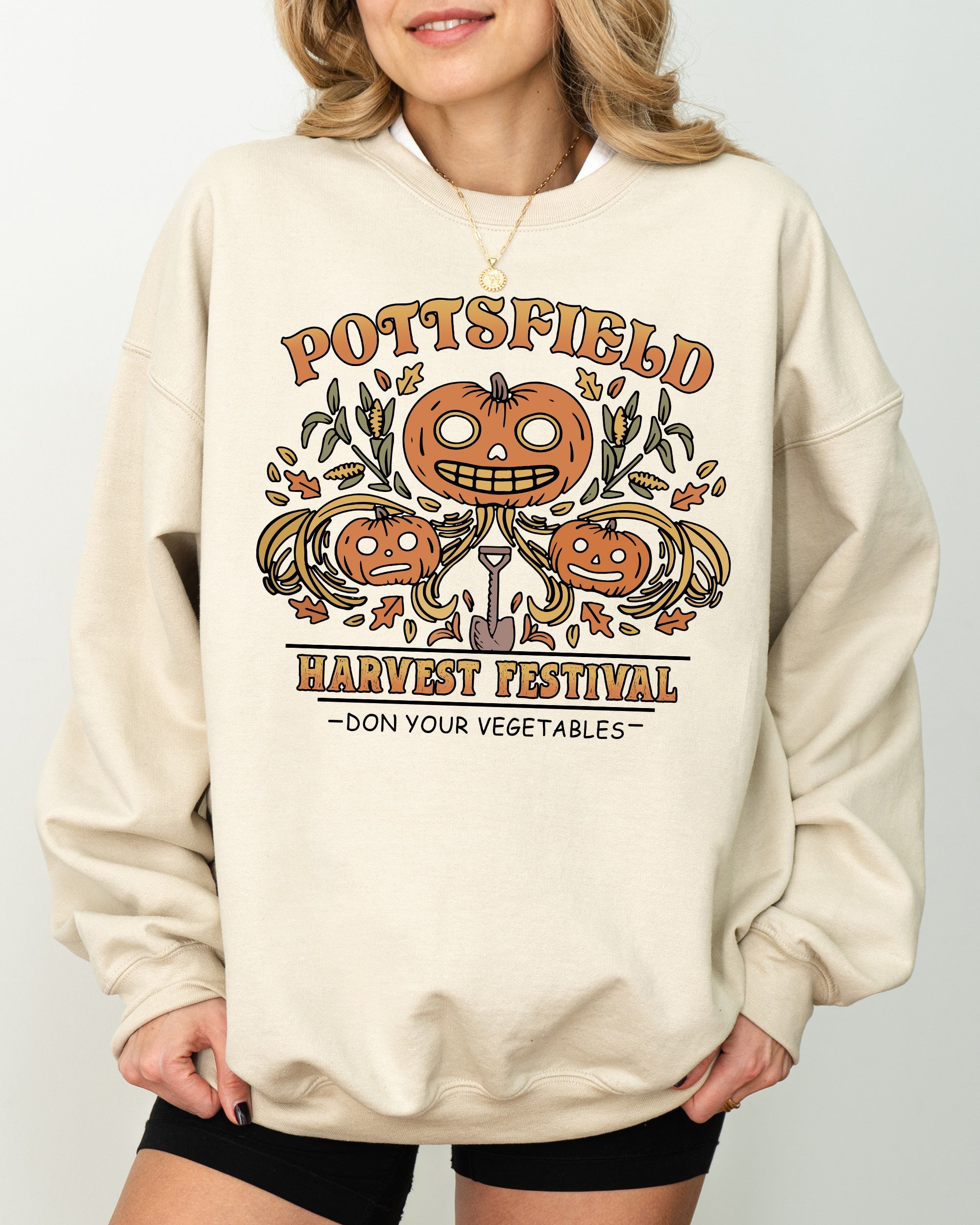 Harvest Festival Pottsfield Spooky Witch Halloween Costume Celebration Night Theme Sweatshirt