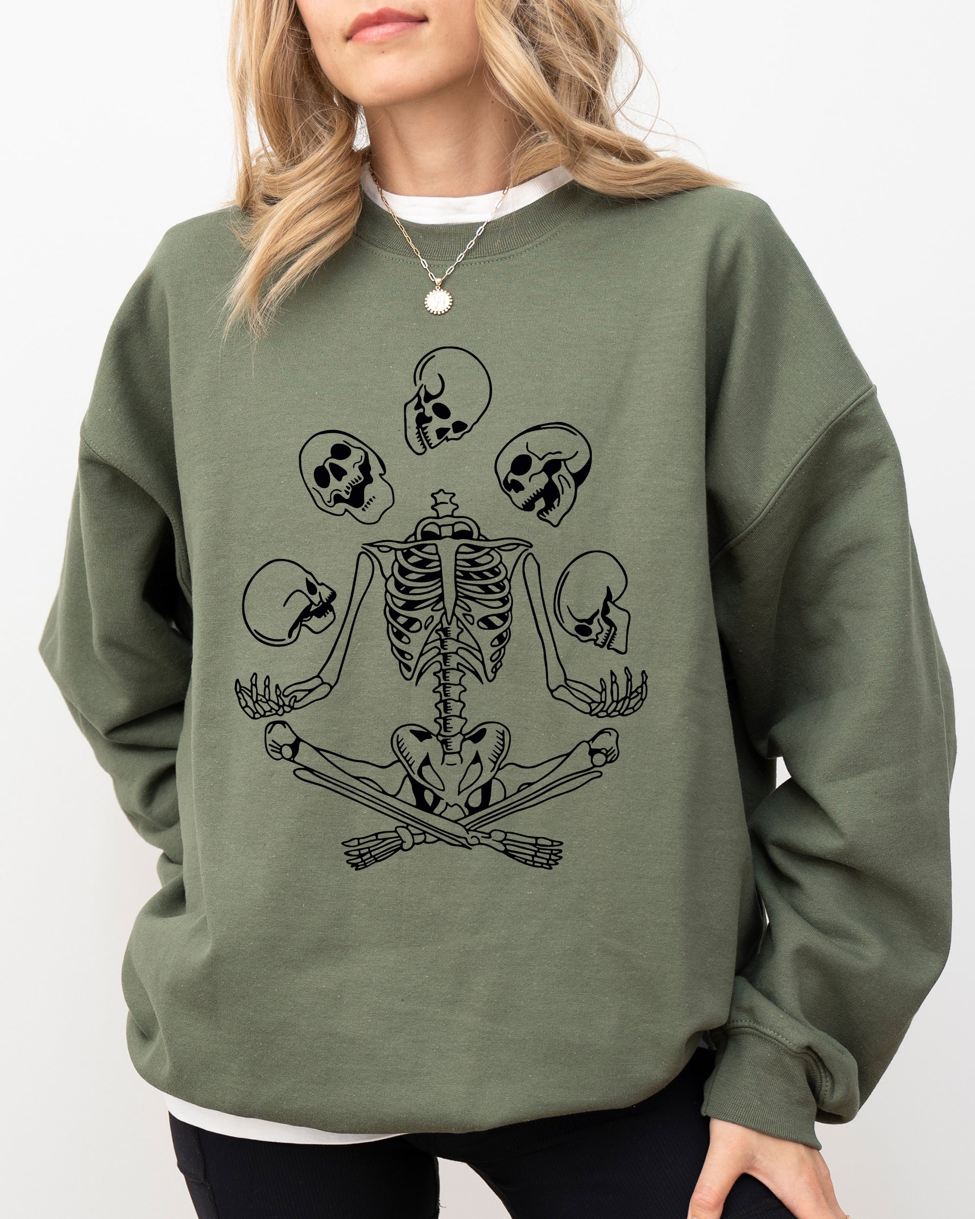 Juggling Skeleton Ghost Farm Witch Skull Halloween Night Parade Of Spooky Characters Sweatshirt