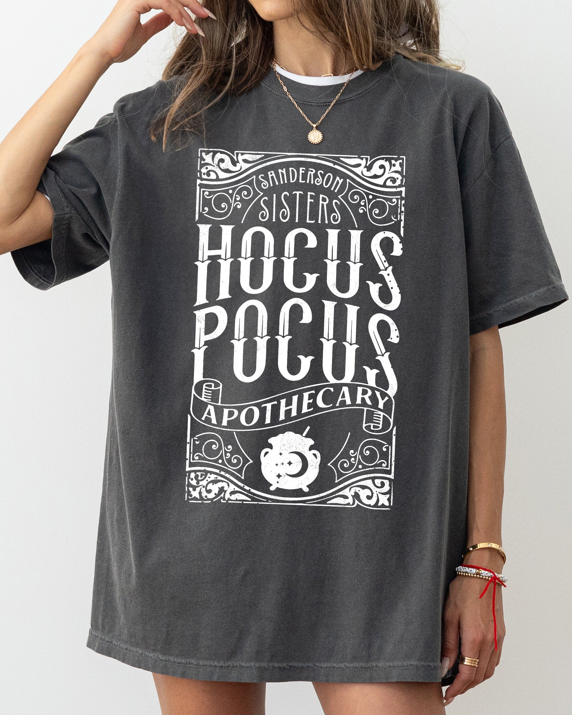 Hocus Pocus Apothecary Skeleton Witch Skull Meme Halloween Costume Comfort Colors Tee