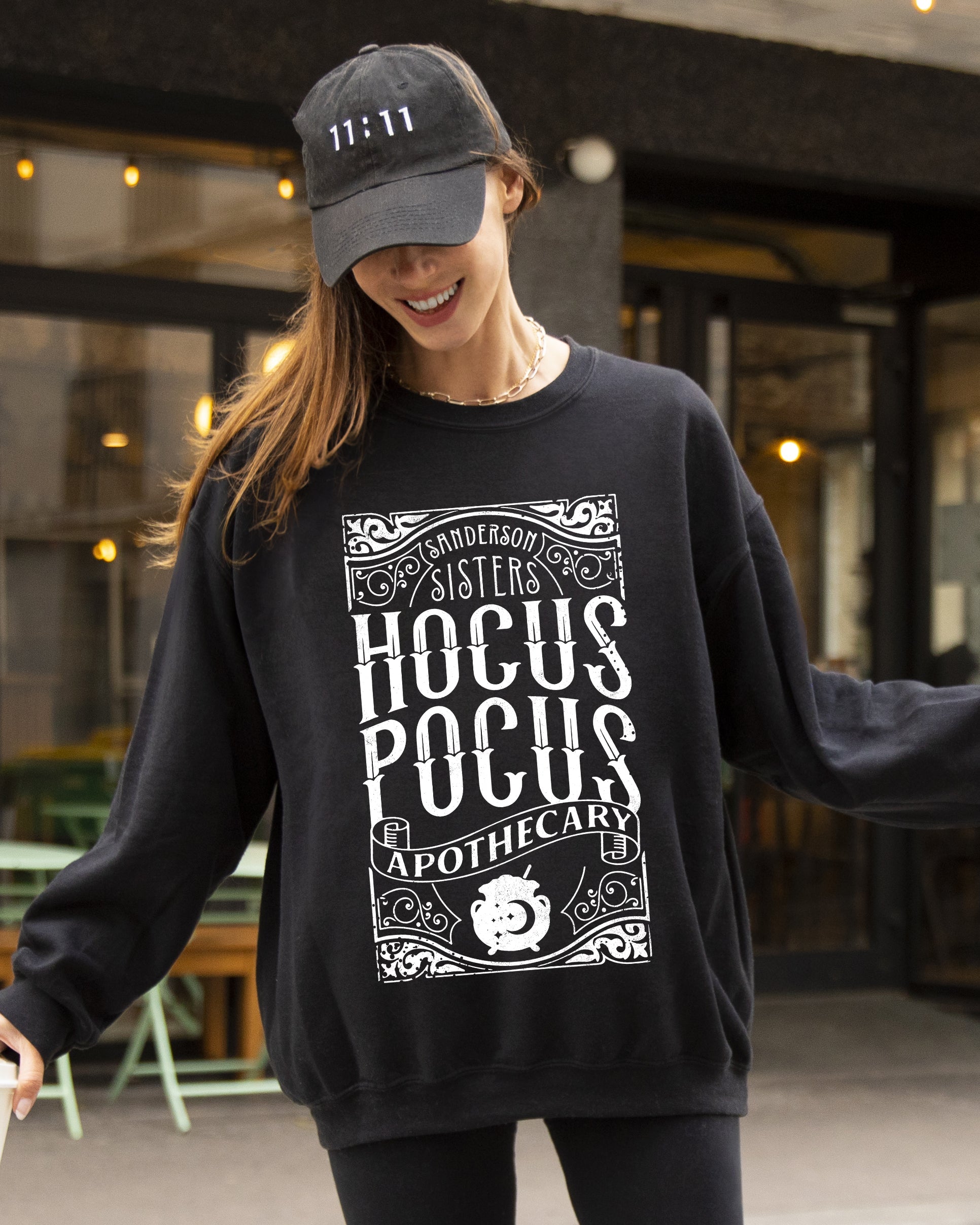 Hocus Pocus Apothecary Skeleton Witch Skull Spooky Halloween Costume Meme Sweatshirt