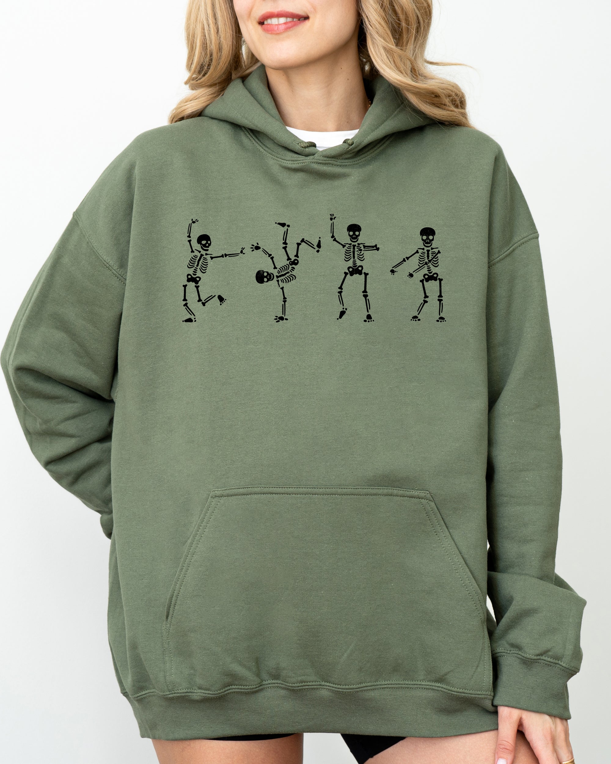 Funny Skeletons Dance Ghost Witch Skull Spooky Aesthetic Meme Halloween Costume Hoodie