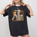 Pumpkin Spice Ghost Skeleton Witch Skull Spooky Halloween Meme Comfort Colors Tee