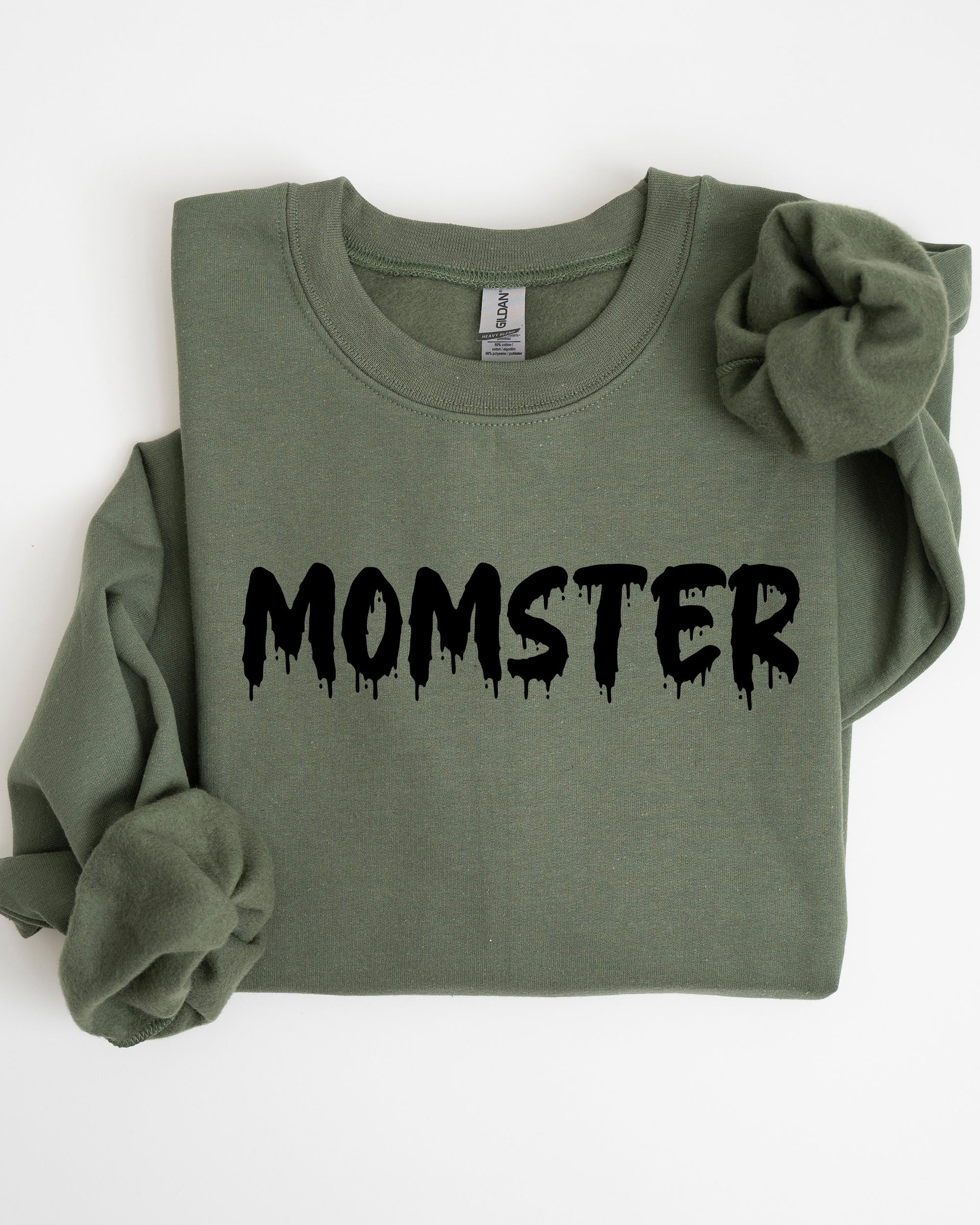 Momster Skeleton Ghost Witch Skull Halloween Costume Spooky Haunting Night Vibe Sweatshirt