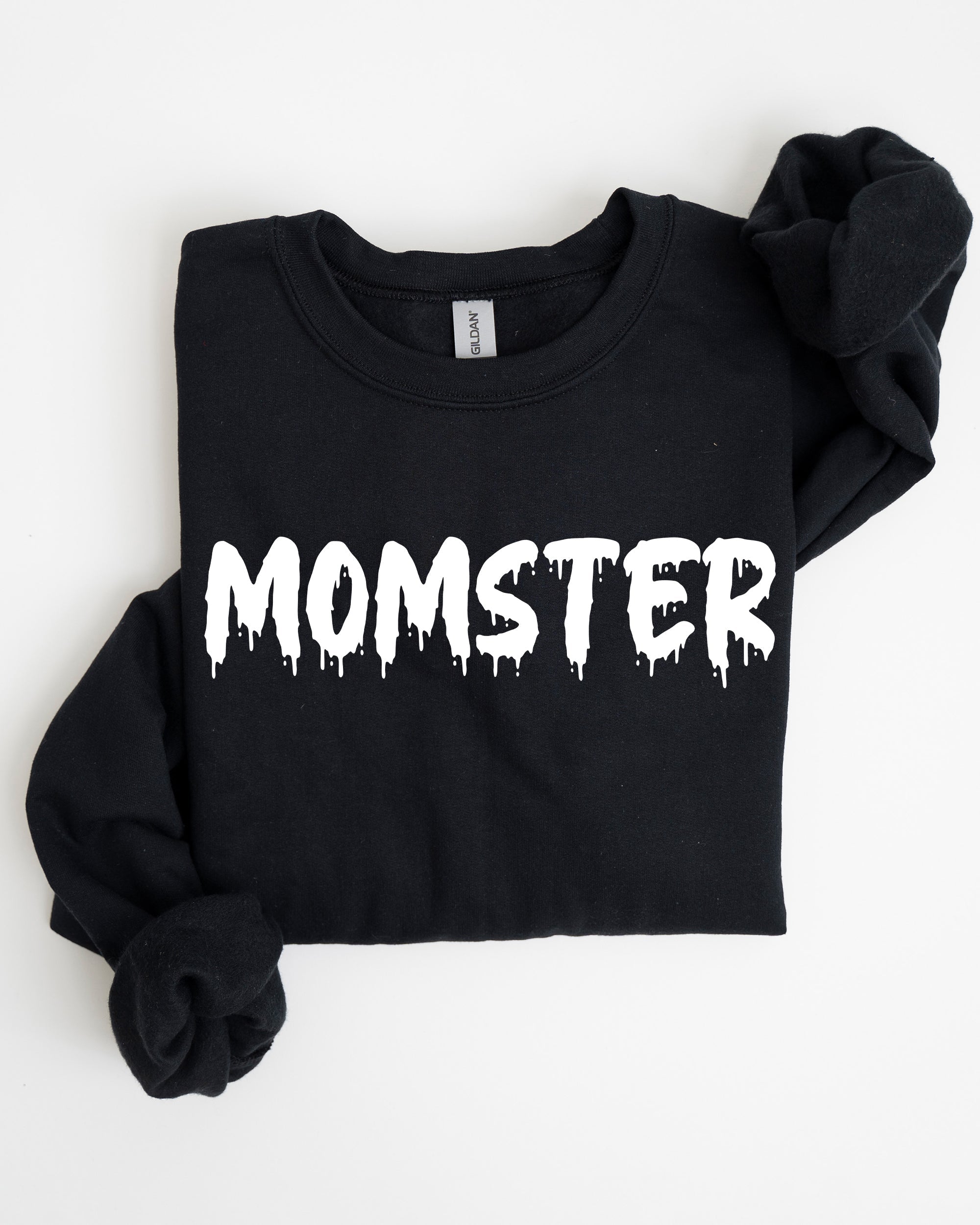 Momster Skeleton Ghost Witch Skull Halloween Costume Spooky Haunting Night Vibe Sweatshirt