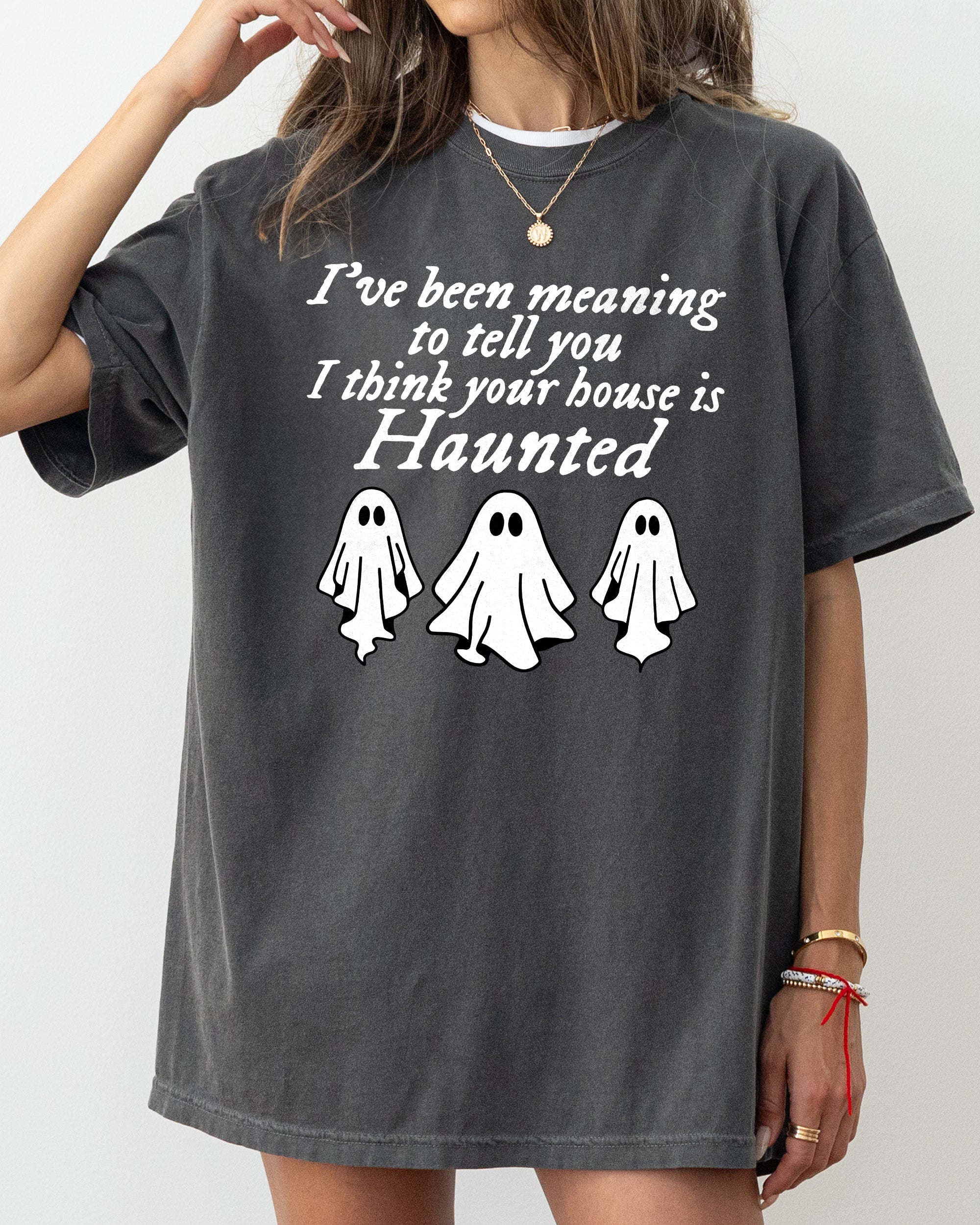 Mini Ghosts Haunted House Skeleton Witch Skull Spooky Halloween Meme Costume Comfort Colors Tee
