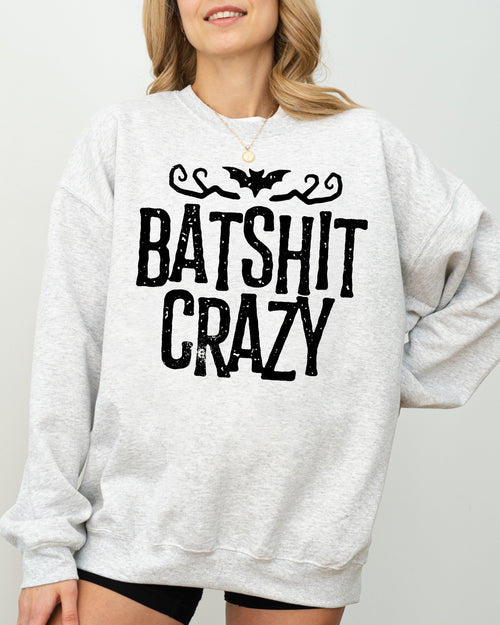 Batshit Crazy Skeletons Ghost Western Witch Skull Aesthetic Meme Halloween Costume Sweatshirt