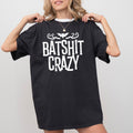 Batshit Crazy Skeletons Ghost Western Witch Skull Meme Halloween Comfort Colors Tee