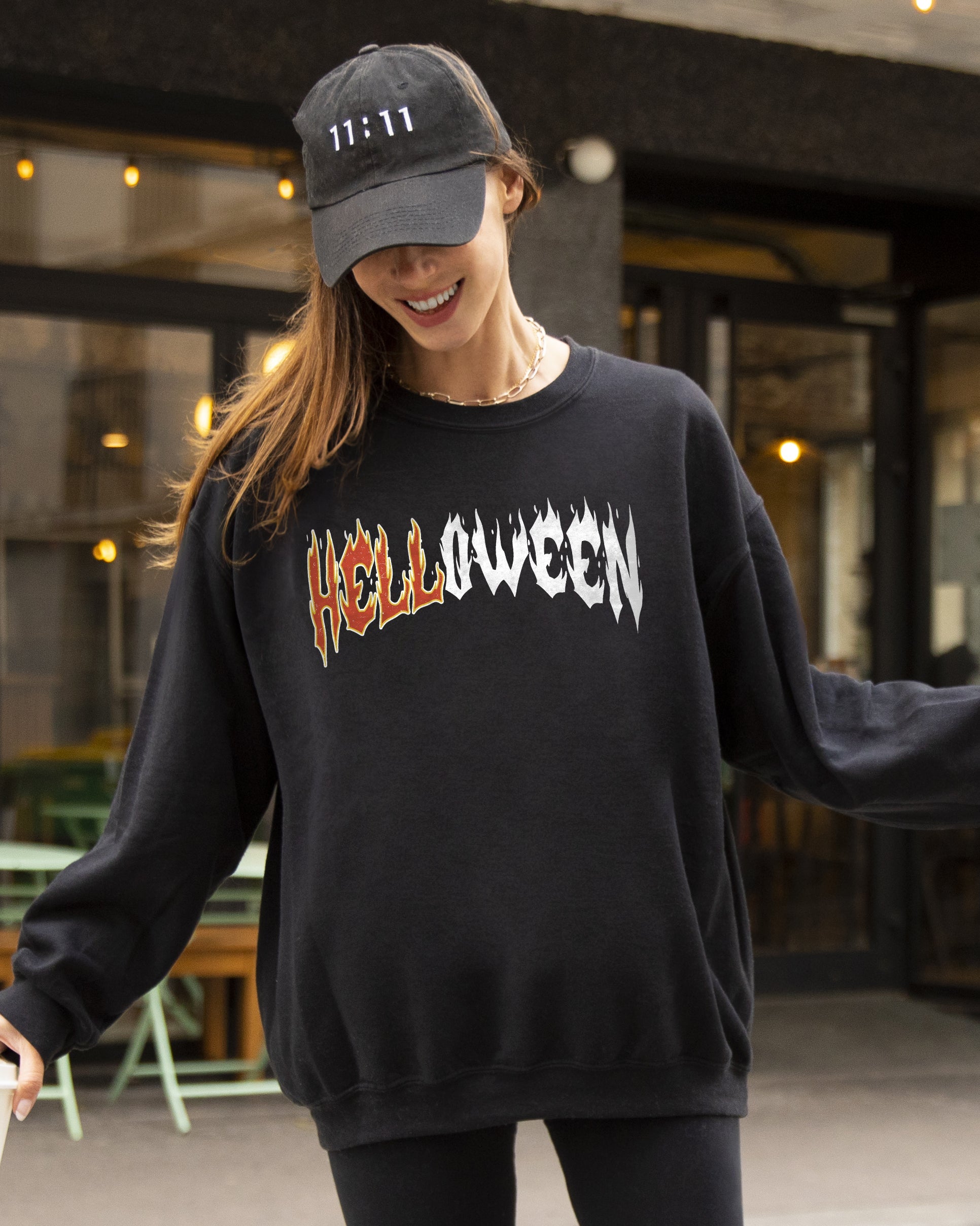 Helloween Skeleton Ghost Western Witch Skull Meme Halloween Costume Retro Edition Sweatshirt