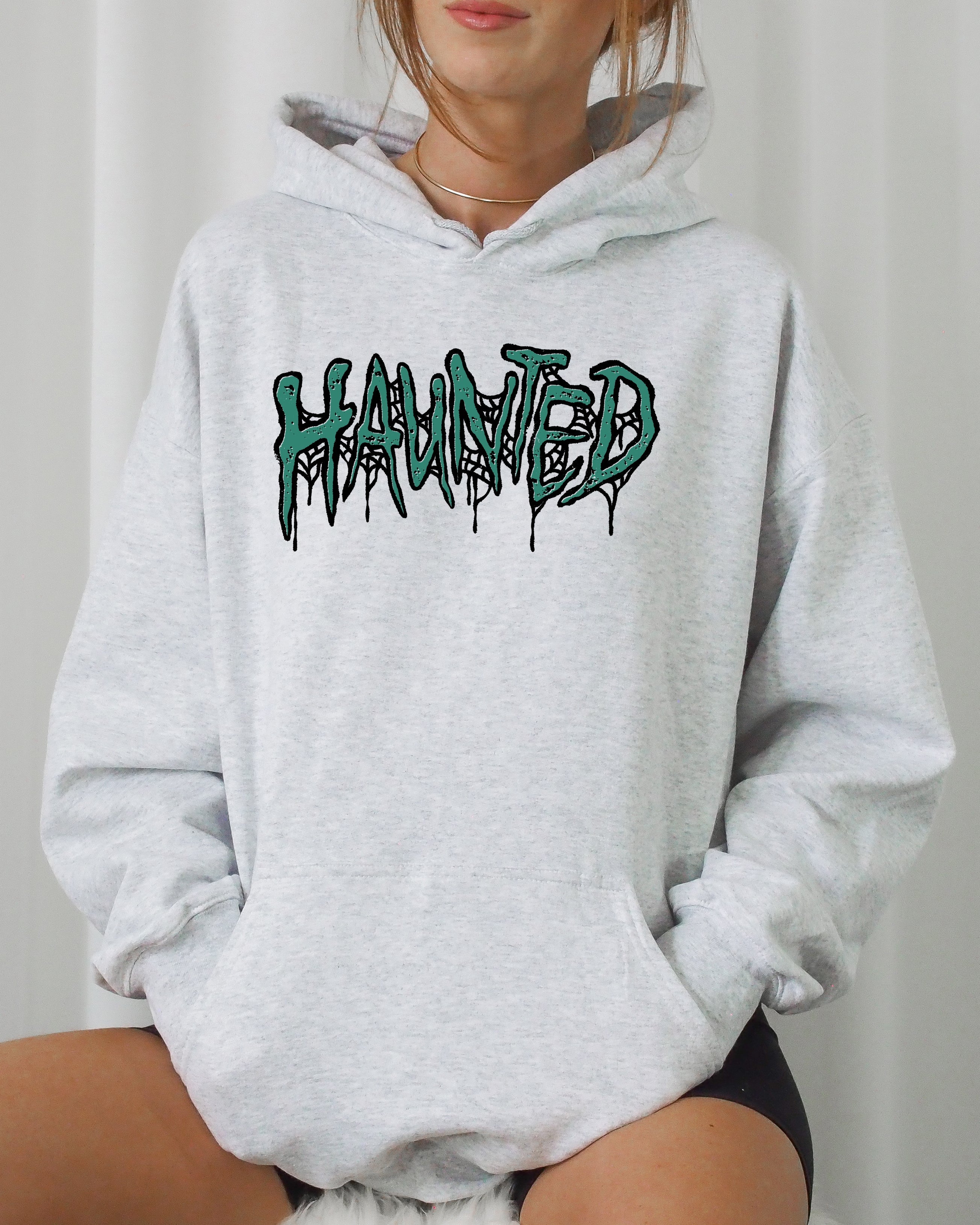 Haunted Skeleton Ghost Western Witch Skull Meme Halloween Costume Nightfall Series Hoodie