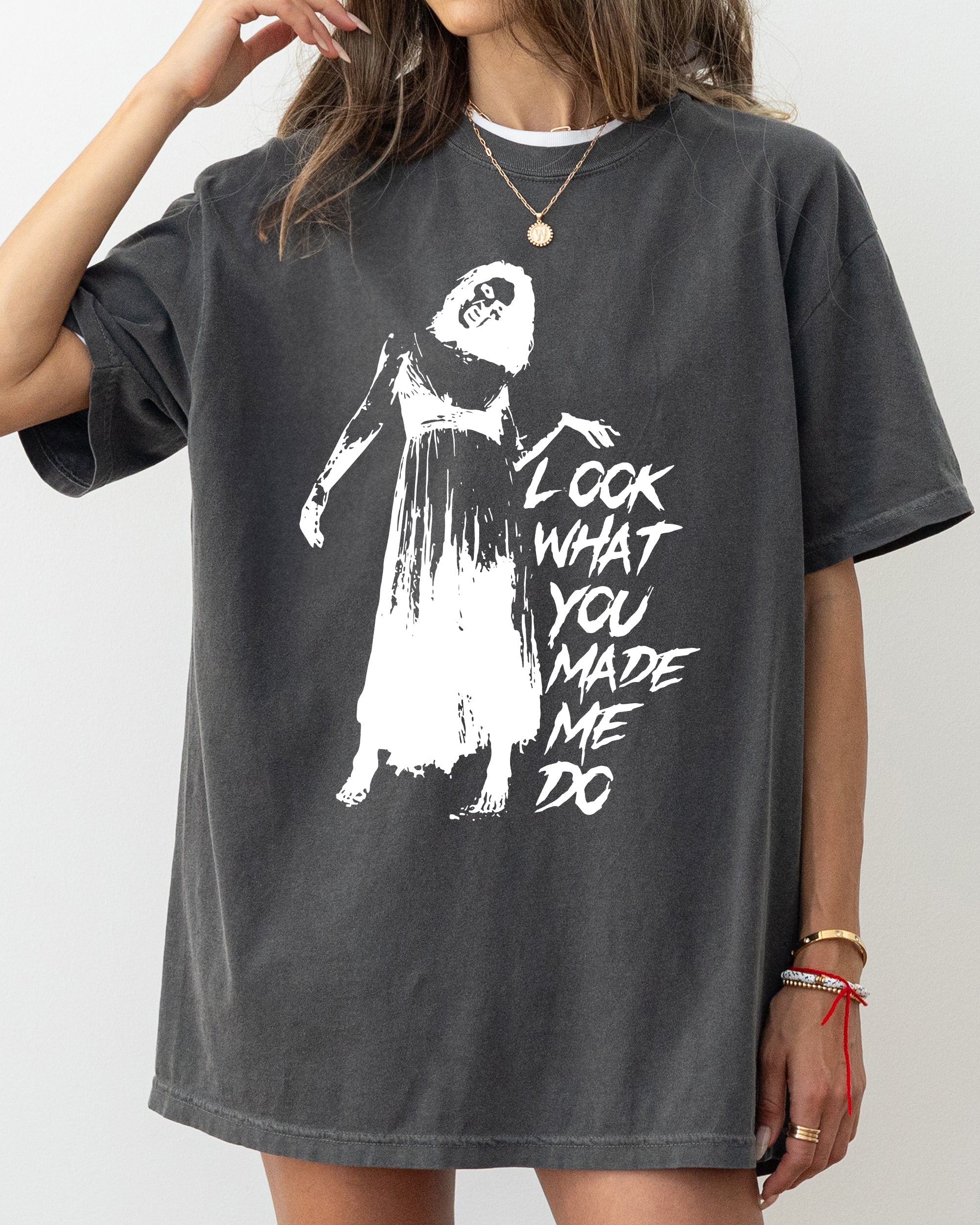 Look What You Made Me Do Skeleton Ghost Spooky Halloween Witch Meme Comfort Colors Tee