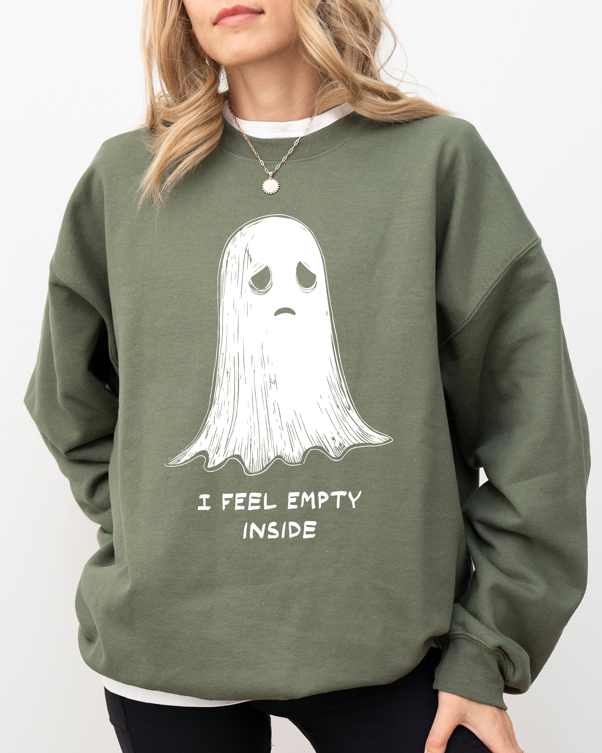 I Feel Empty Inside Ghost Halloween Witch Skeleton Mental Health Spooky Sweatshirt