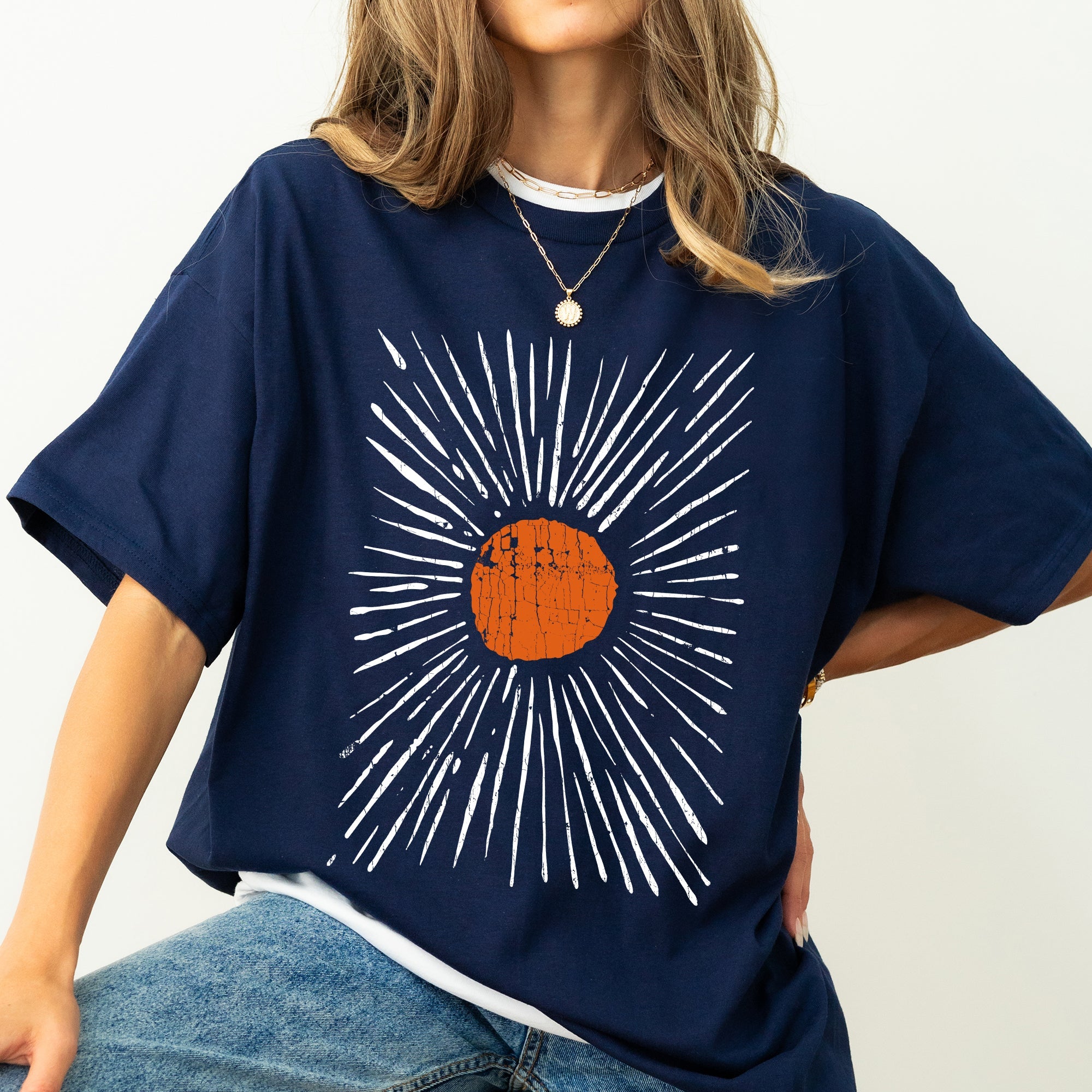 Retro Sunburst Vintage Style Coastal Sunset Graphic Artwork Premium Comfort Colors Tee