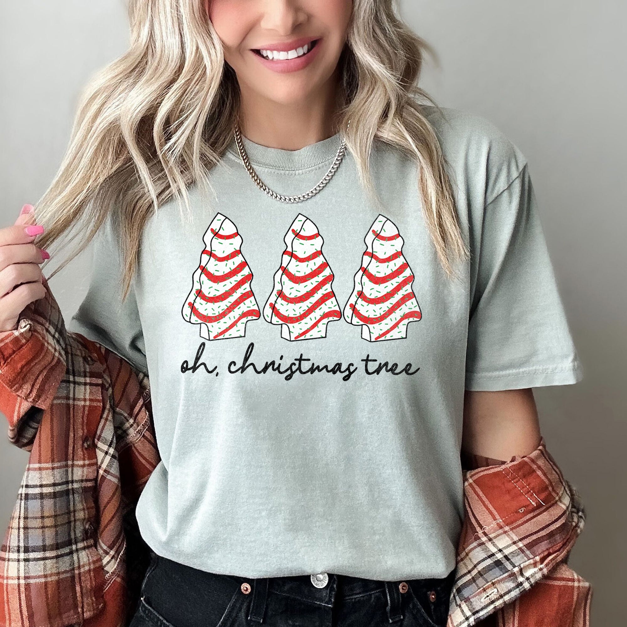 Oh Christmas Tree, Snack, Little Debbie Nostalgic Holiday Treats Comfort Colors Tee