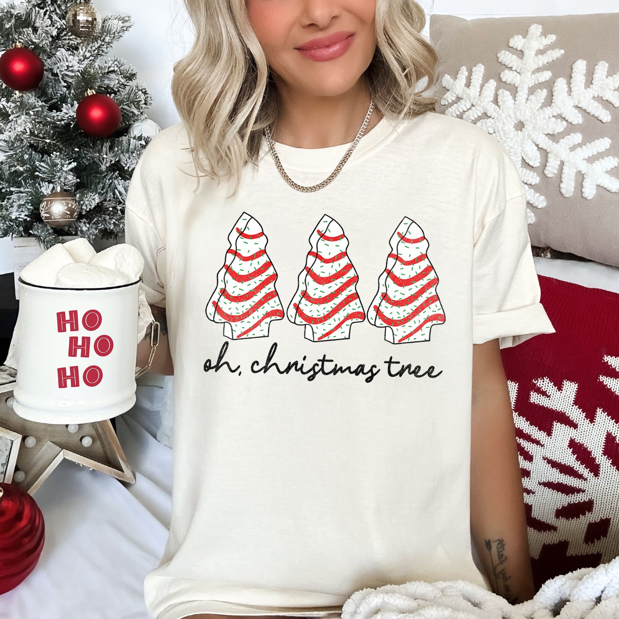 Oh Christmas Tree, Snack, Little Debbie Nostalgic Holiday Treats Comfort Colors Tee
