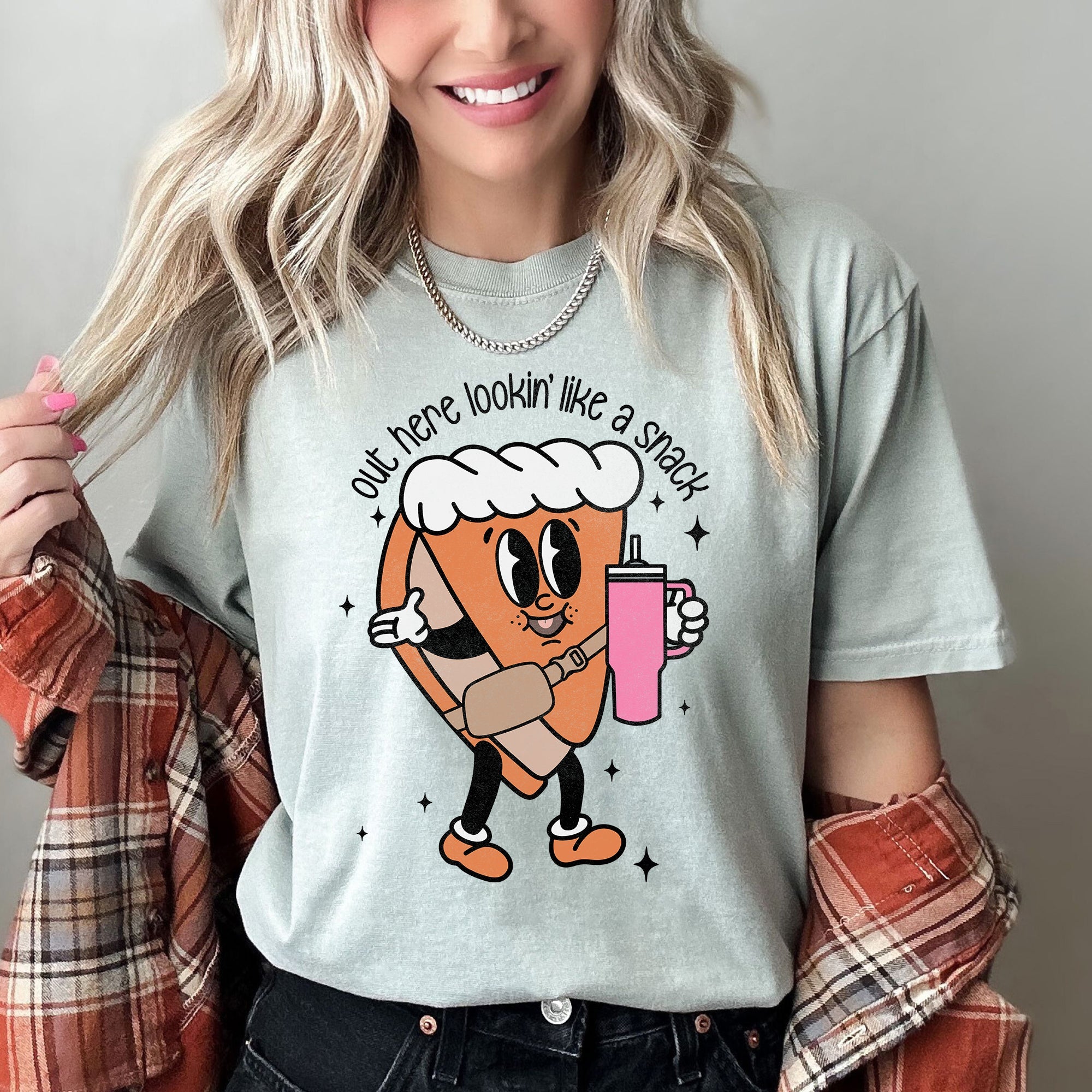 Out Here Looking Like A Snack, Pumpkin Pie Thanksgiving Bougie Little Debbie Edition Comfort Colors Tee
