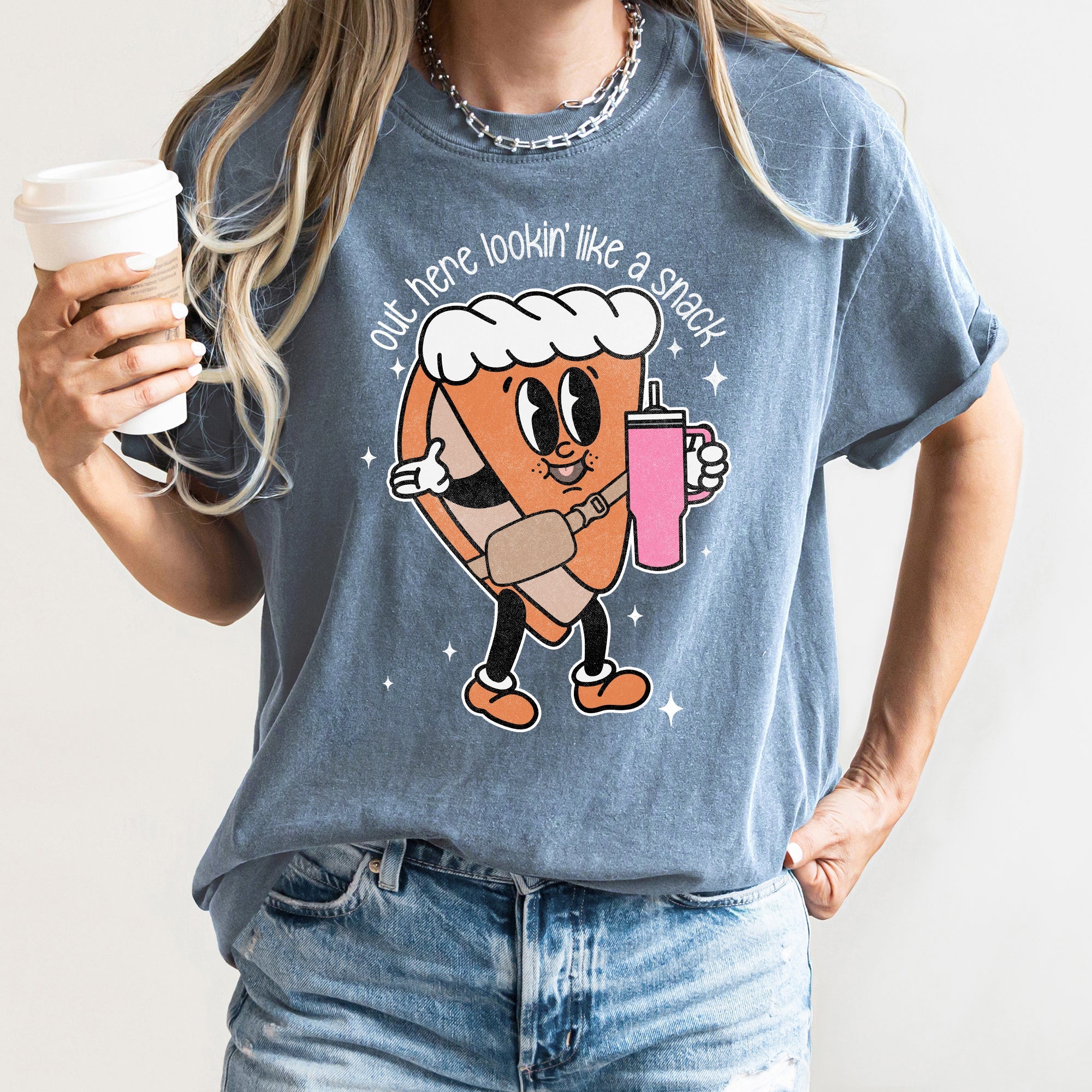 Out Here Looking Like A Snack, Pumpkin Pie Thanksgiving Bougie Little Debbie Edition Comfort Colors Tee