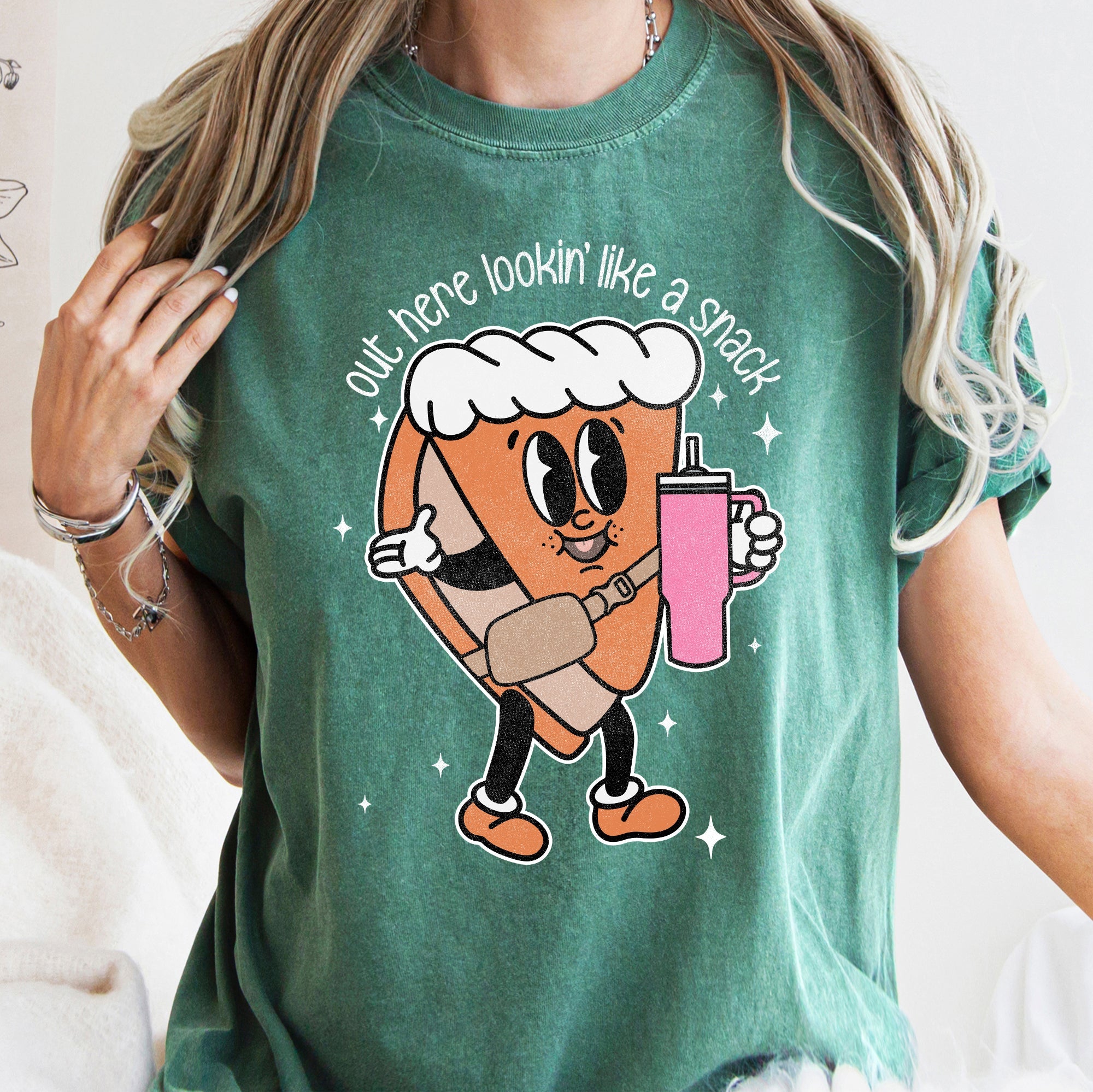 Out Here Looking Like A Snack, Pumpkin Pie Thanksgiving Bougie Little Debbie Edition Comfort Colors Tee
